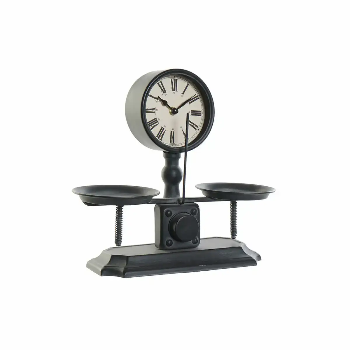Horloge de table dkd home decor 34 x 13 x 30 5 cm verre noir fer vintage_7537. DIAYTAR COTE D'IVOIRE - Où la Qualité et la Diversité Fusionnent. Explorez notre boutique en ligne pour découvrir une gamme variée de produits qui incarnent l'excellence et l'authenticité.