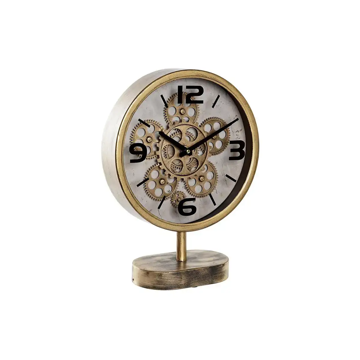 Horloge de table dkd home decor engrenage fer 30 x 12 x 41 cm _7245. DIAYTAR COTE D'IVOIRE - L'Artisanat à Portée de Clic. Découvrez notre boutique en ligne pour trouver des produits uniques qui célèbrent la créativité et l'artisanat sénégalais.
