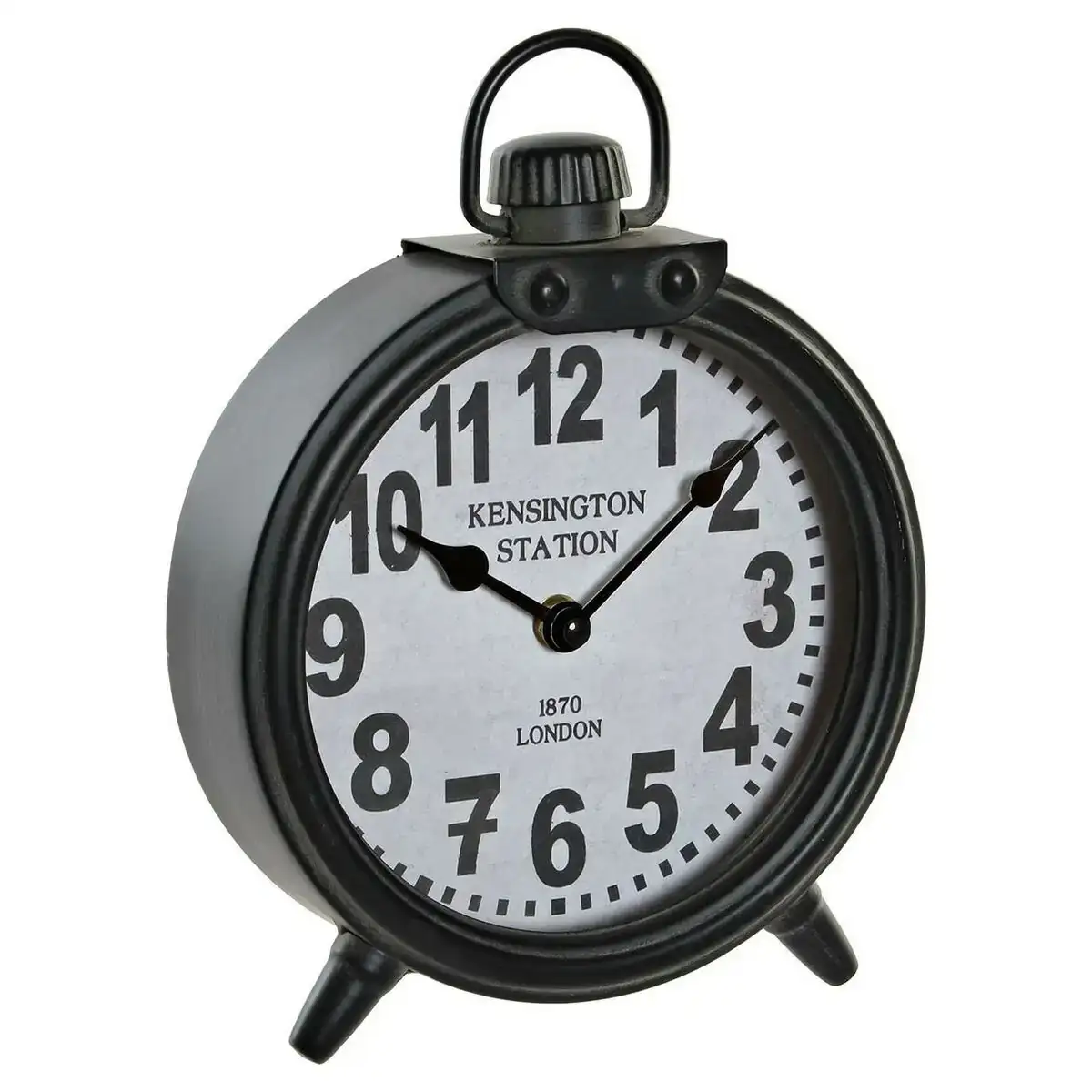 Horloge de table dkd home decor gris fonce fer 18 5 x 5 5 x 26 cm_7579. Bienvenue chez DIAYTAR COTE D'IVOIRE - Là où les Désirs Prendent Vie. Explorez notre boutique en ligne et laissez-vous séduire par des articles qui font écho à vos aspirations et à votre style unique.