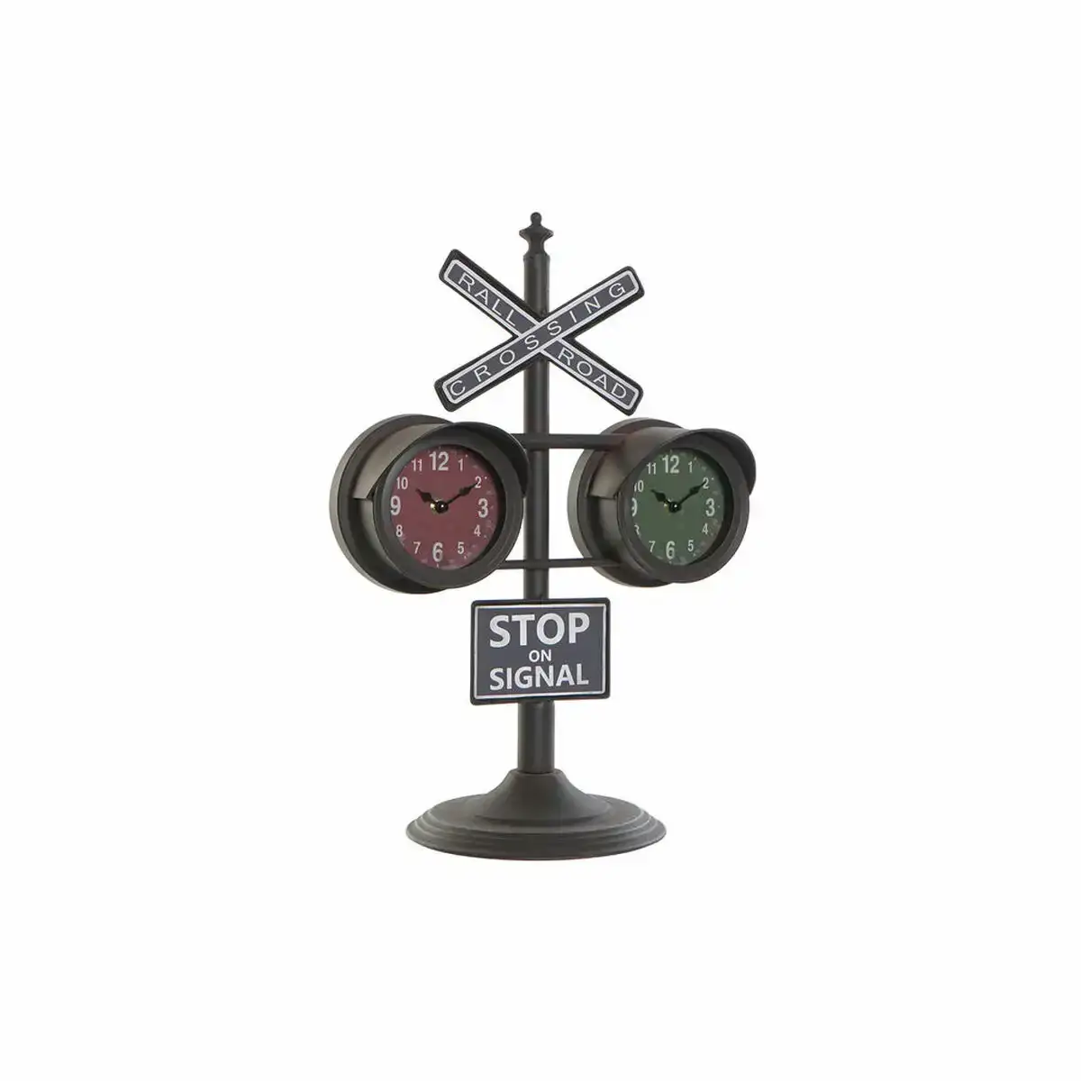 Horloge de table dkd home decor noir verre fer 36 x 22 x 52 cm _7337. DIAYTAR COTE D'IVOIRE - L'Essence de la Tradition et de la Modernité réunies. Explorez notre plateforme en ligne pour trouver des produits authentiques du Côte d'Ivoire, tout en découvrant les dernières tendances du monde moderne.
