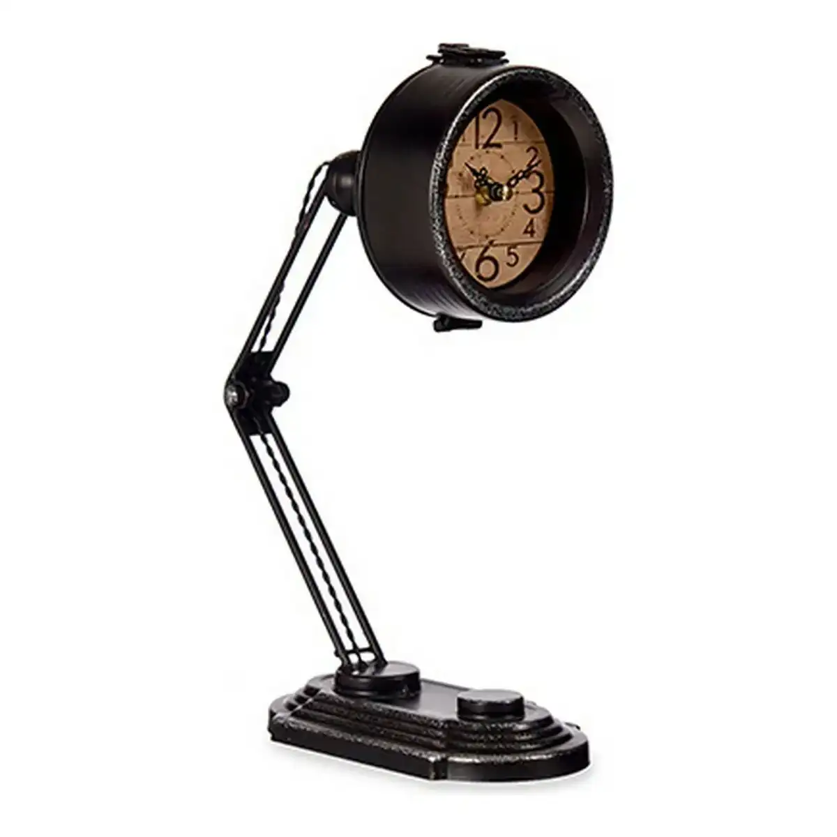 Horloge de table lampe flexo metal 12 x 34 x 23 cm _6861. Bienvenue sur DIAYTAR COTE D'IVOIRE - Où l'Authenticité Rencontre le Confort. Plongez dans notre univers de produits qui allient tradition et commodité pour répondre à vos besoins.