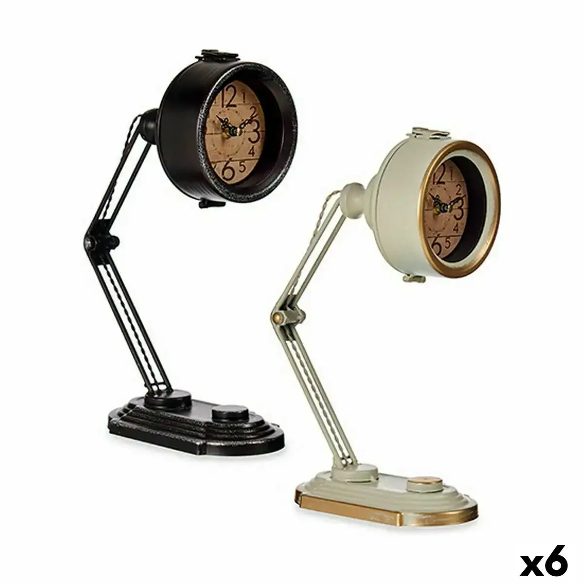 Horloge de table metal 12 x 34 x 23 cm 6 unites _8022. Bienvenue sur DIAYTAR COTE D'IVOIRE - Où Chaque Détail compte. Plongez dans notre univers et choisissez des produits qui ajoutent de l'éclat et de la joie à votre quotidien.