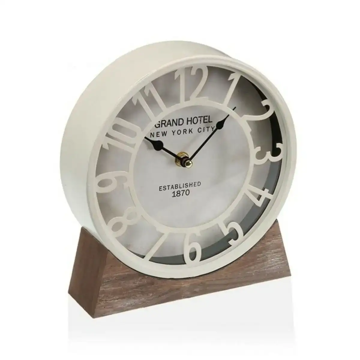 Horloge de table versa blanc bois mdf 20 x 20 x 6 cm o 20 cm _4241. DIAYTAR COTE D'IVOIRE - L'Univers du Choix et de l'Authenticité. Explorez notre catalogue et découvrez des articles qui incarnent le patrimoine du Côte d'Ivoire et la modernité du monde.