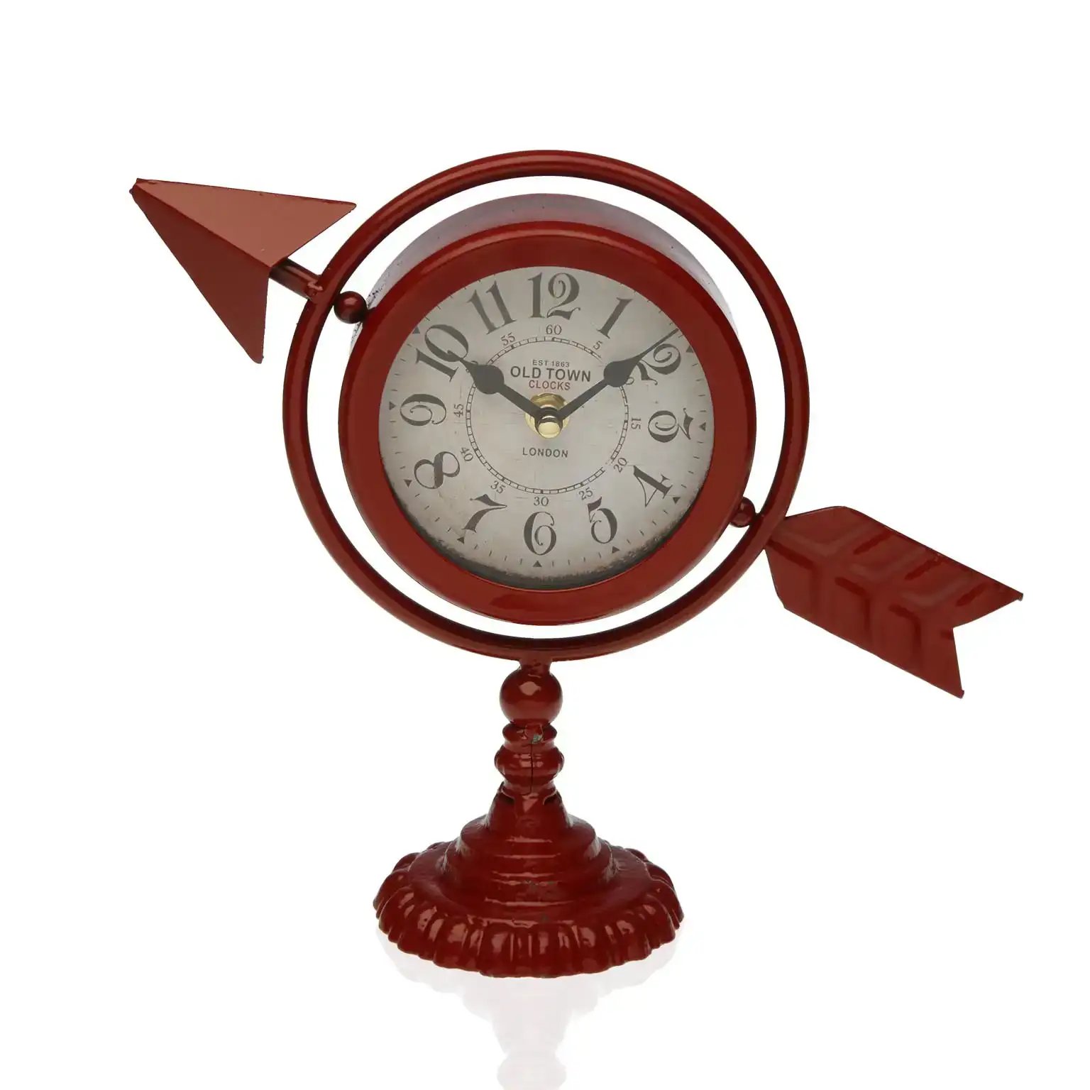 Horloge de table versa bordeaux fleche pleine metal 23 x 16 x 8 cm _2380. DIAYTAR COTE D'IVOIRE - L'Essence de la Tradition et de la Modernité réunies. Explorez notre plateforme en ligne pour trouver des produits authentiques du Côte d'Ivoire, tout en découvrant les dernières tendances du monde moderne.