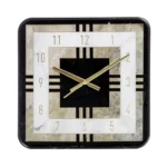 Horloge murale 36 x 4 3 x 36 cm verre noir pvc_2097. DIAYTAR COTE D'IVOIRE - L'Équilibre Parfait entre Tradition et Modernité. Explorez notre collection pour trouver des produits qui incarnent la culture et la contemporanéité du Côte d'Ivoire.