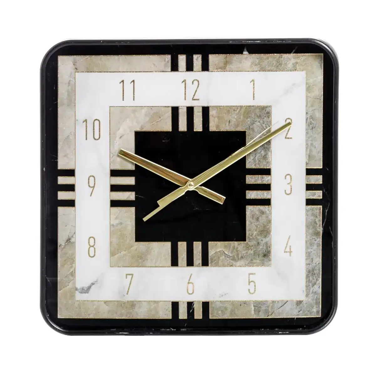 Horloge murale 36 x 4 3 x 36 cm verre noir pvc_2097. DIAYTAR COTE D'IVOIRE - L'Équilibre Parfait entre Tradition et Modernité. Explorez notre collection pour trouver des produits qui incarnent la culture et la contemporanéité du Côte d'Ivoire.