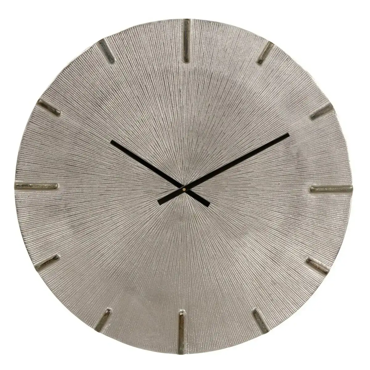 Horloge murale 59 x 59 cm gris aluminium_9434. DIAYTAR COTE D'IVOIRE - Là où Choisir est un Acte d'Amour pour la Culture Côte d'Ivoireaise. Explorez notre gamme et choisissez des produits qui célèbrent la richesse de notre patrimoine.