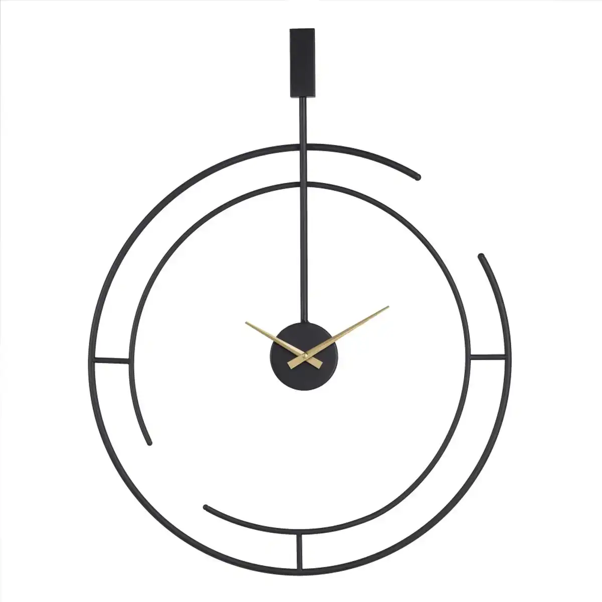 Horloge murale 60 x 5 x 76 cm noir metal_3840. DIAYTAR COTE D'IVOIRE - Où Choisir Devient un Plaisir. Découvrez notre boutique en ligne et choisissez parmi une variété de produits qui satisferont tous vos besoins.