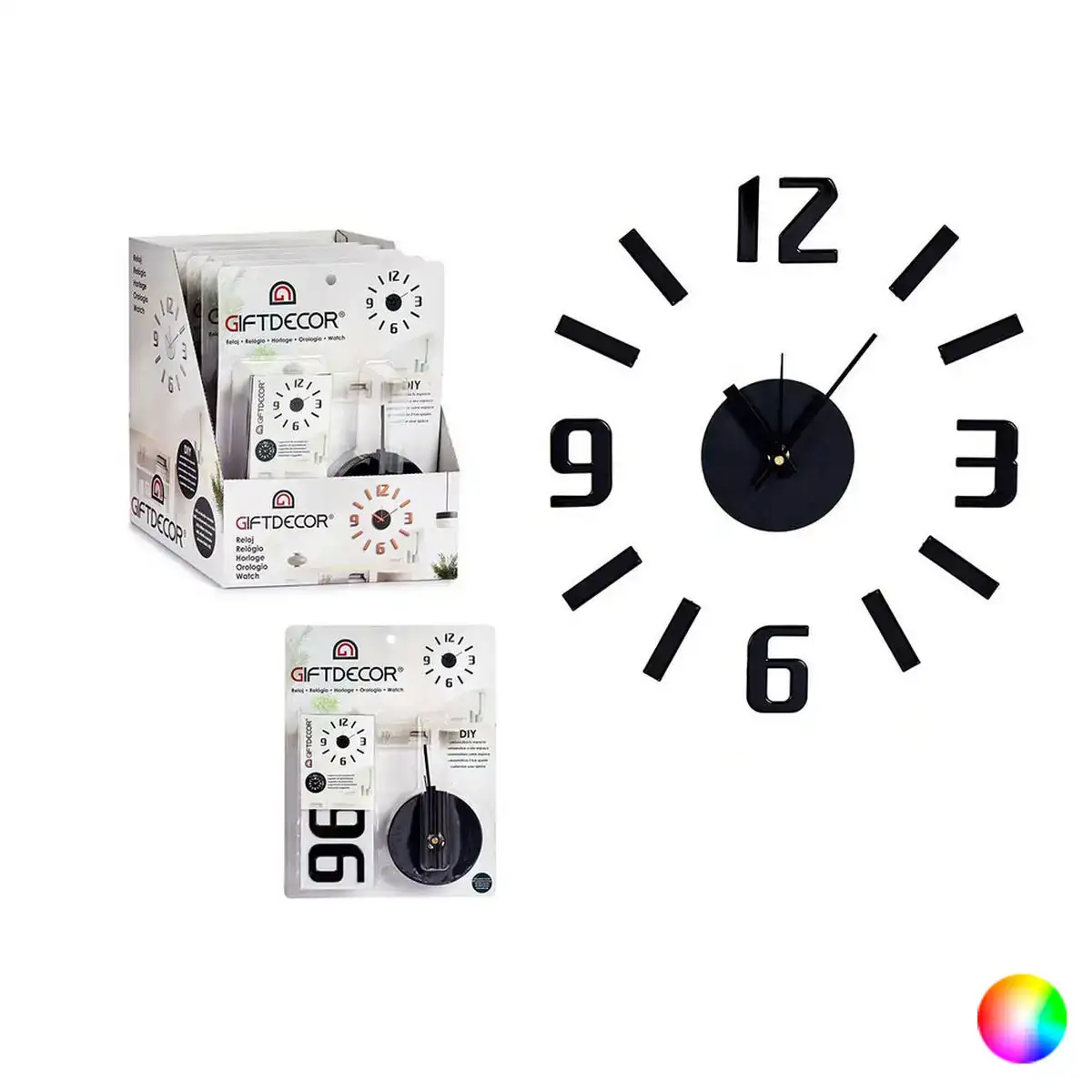 Horloge murale adhesif abs o 35 cm o 45 cm _7056. DIAYTAR COTE D'IVOIRE - L'Art de Vivre le Shopping Authentique. Découvrez notre boutique en ligne et trouvez des produits qui incarnent la passion et le savoir-faire du Côte d'Ivoire.