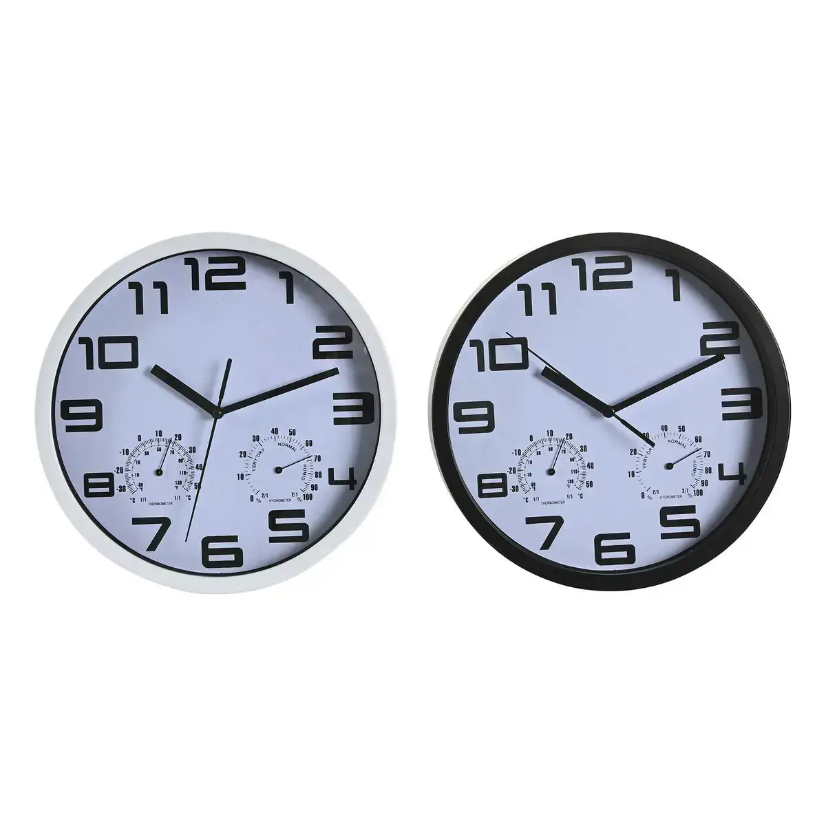 Horloge murale dkd home decor 25 5 x 4 x 25 5 cm noir blanc polystyrene 2 unites _2303. DIAYTAR COTE D'IVOIRE - Où Chaque Achat Raconte une Histoire. Explorez notre boutique en ligne et créez votre propre narration à travers notre diversité de produits, chacun portant une signification unique.