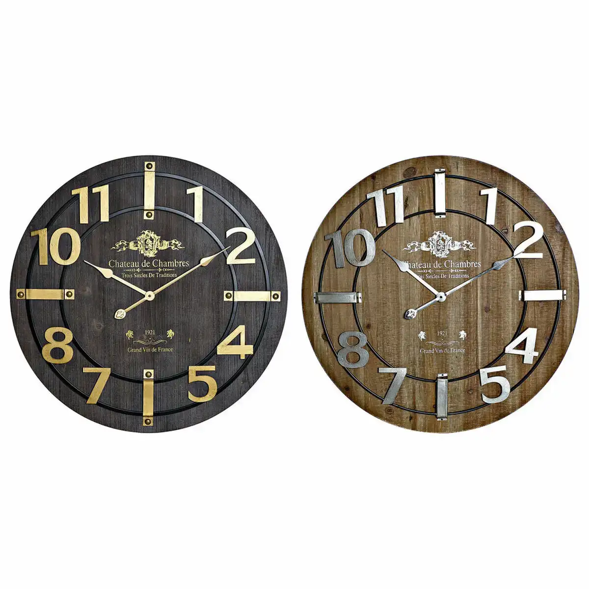 Horloge murale dkd home decor 68 x 3 x 68 cm naturel noir fer bois mdf 2 unites _7747. DIAYTAR COTE D'IVOIRE - Là où les Possibilités sont Infinies. Parcourez nos catégories et laissez-vous séduire par des produits qui enrichiront votre quotidien, du pratique à l'esthétique.