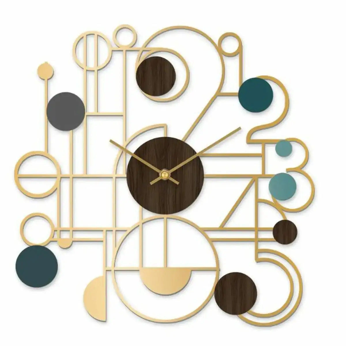 Horloge murale dkd home decor dore fer bois mdf 60 x 4 5 x 60 cm _5204. DIAYTAR COTE D'IVOIRE - Là où le Chic Rencontre la Tradition. Naviguez à travers notre catalogue et choisissez des produits qui équilibrent l'élégance intemporelle et l'innovation moderne.