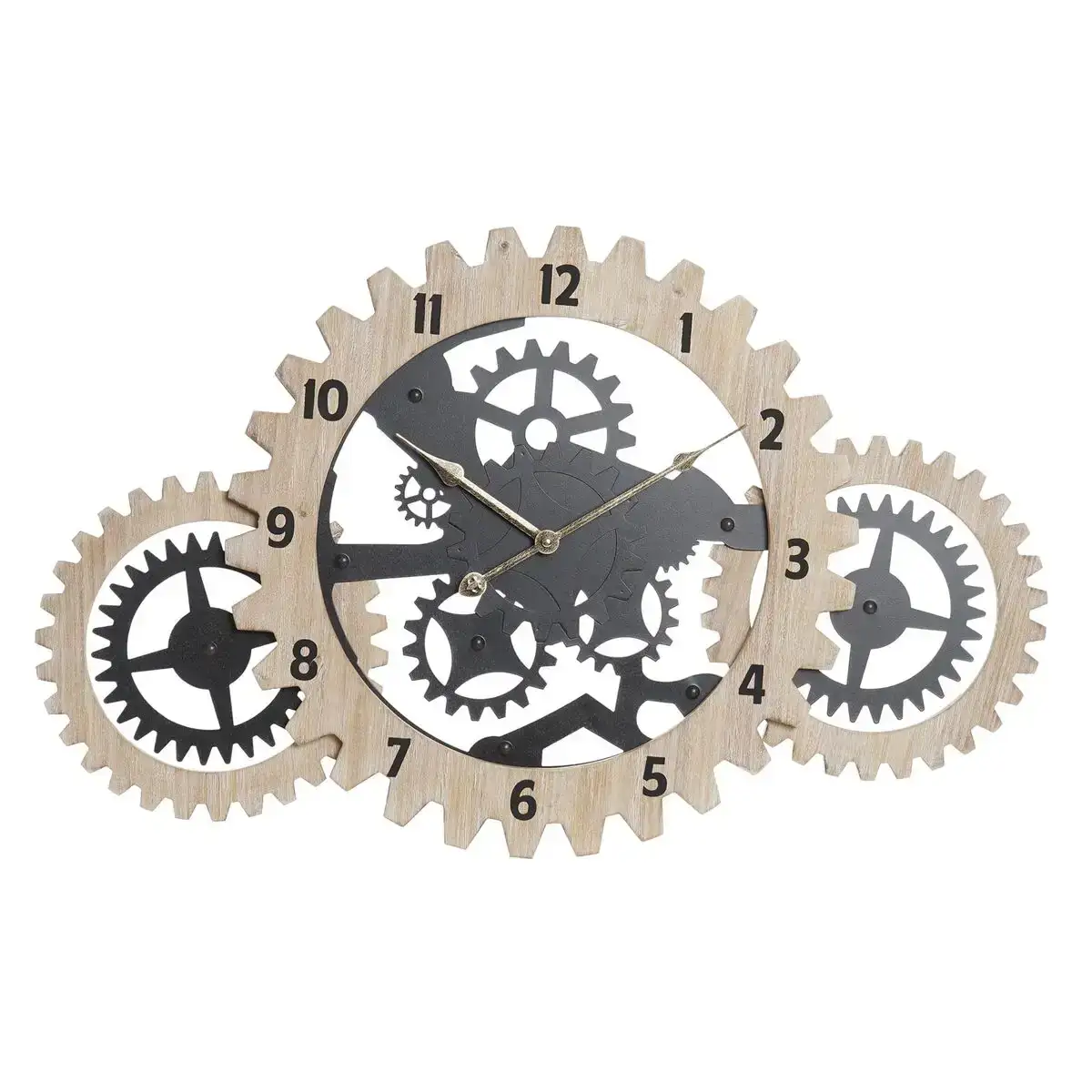 Horloge murale dkd home decor naturel noir mdf engrenage 70 x 4 x 45 cm _1511. Bienvenue chez DIAYTAR COTE D'IVOIRE - Où l'Authenticité Rencontre l'Accessibilité. Explorez notre sélection abordable et découvrez des articles qui incarnent l'essence du Côte d'Ivoire.