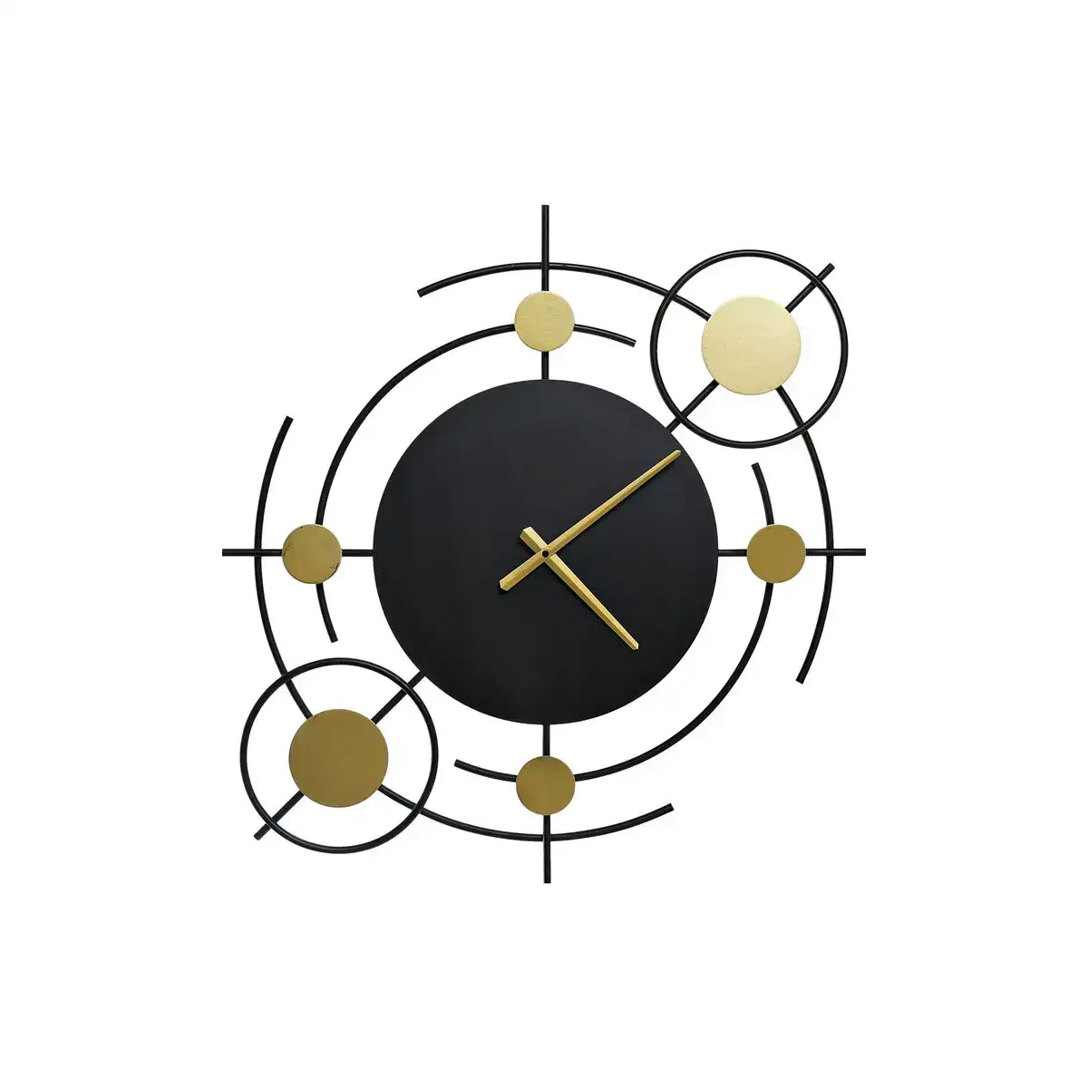 Horloge murale dkd home decor noir dore metal 65 x 5 x 70 cm _6121. DIAYTAR COTE D'IVOIRE - Où Choisir est un Acte d'Amour pour le Côte d'Ivoire. Explorez notre boutique en ligne et choisissez des articles qui célèbrent la culture et l'artisanat du pays.