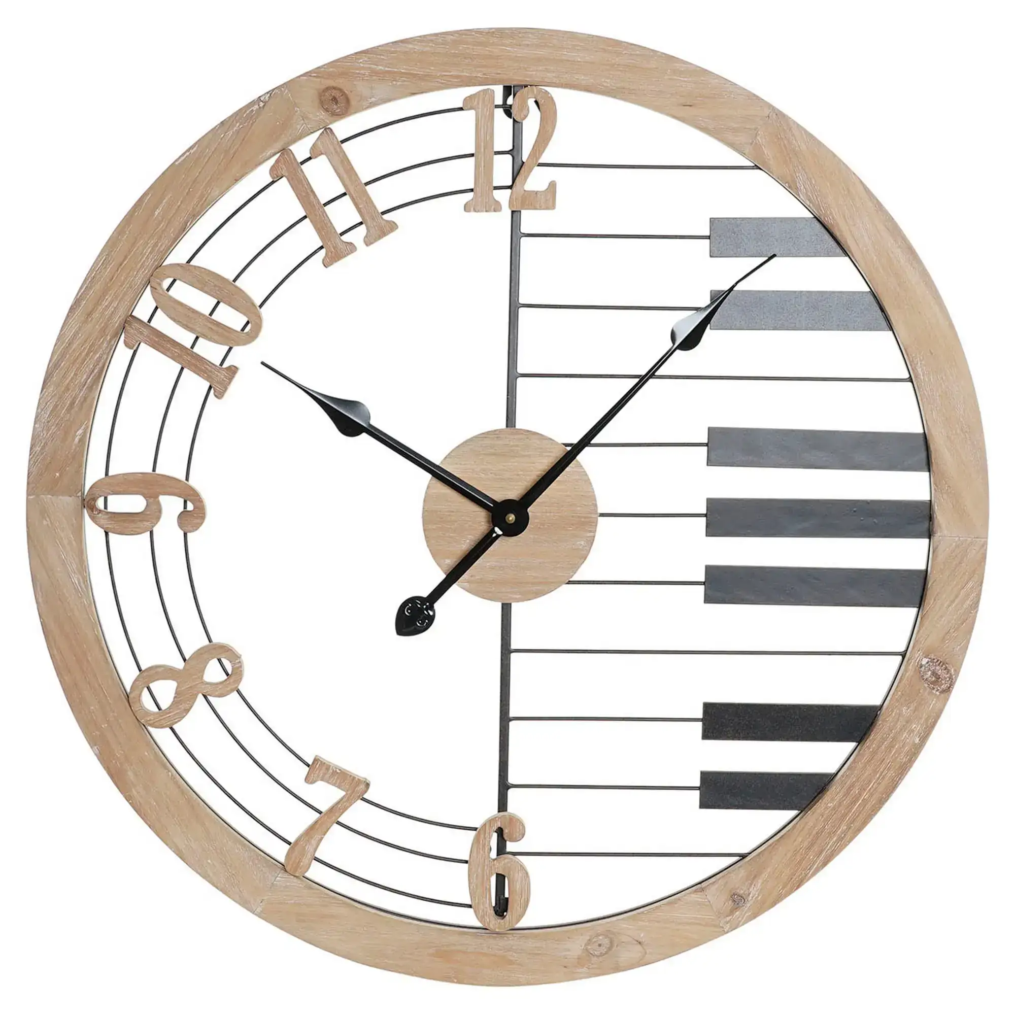 Horloge murale dkd home decor noir fer bois mdf 60 x 4 x 60 cm _4648. DIAYTAR COTE D'IVOIRE - Là où Chaque Produit est une Trouvaille Unique. Découvrez notre boutique en ligne et trouvez des articles qui vous distinguent par leur originalité.