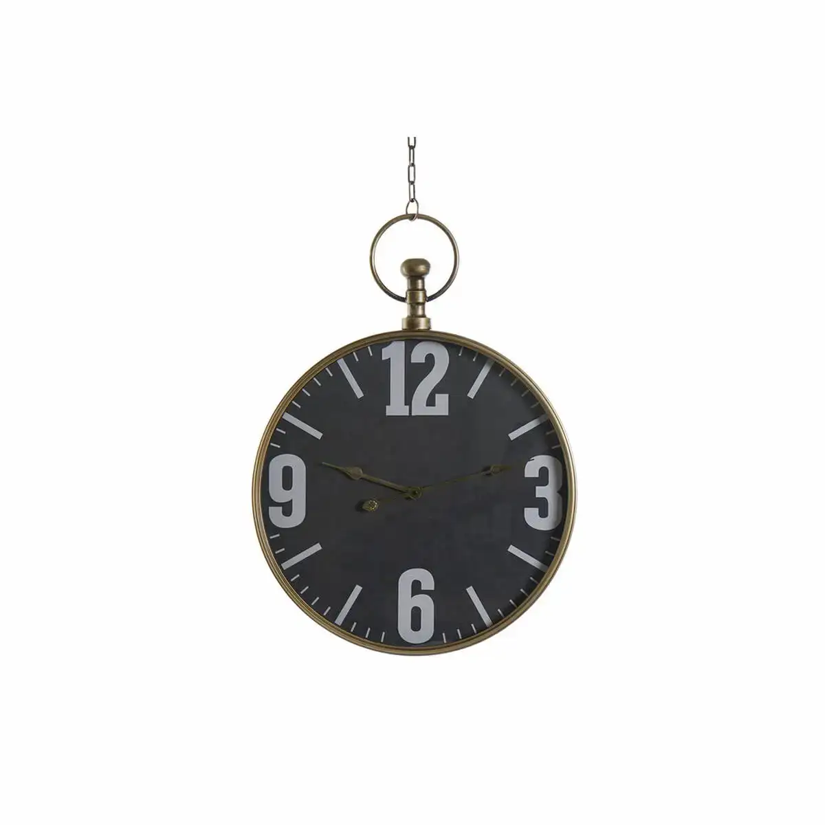 Horloge murale dkd home decor verre noir dore fer 60 x 6 5 x 80 cm _6974. DIAYTAR COTE D'IVOIRE - Où Chaque Achat Raconte une Histoire. Parcourez notre boutique en ligne pour trouver des articles qui évoquent le savoir-faire et la tradition du Côte d'Ivoire.