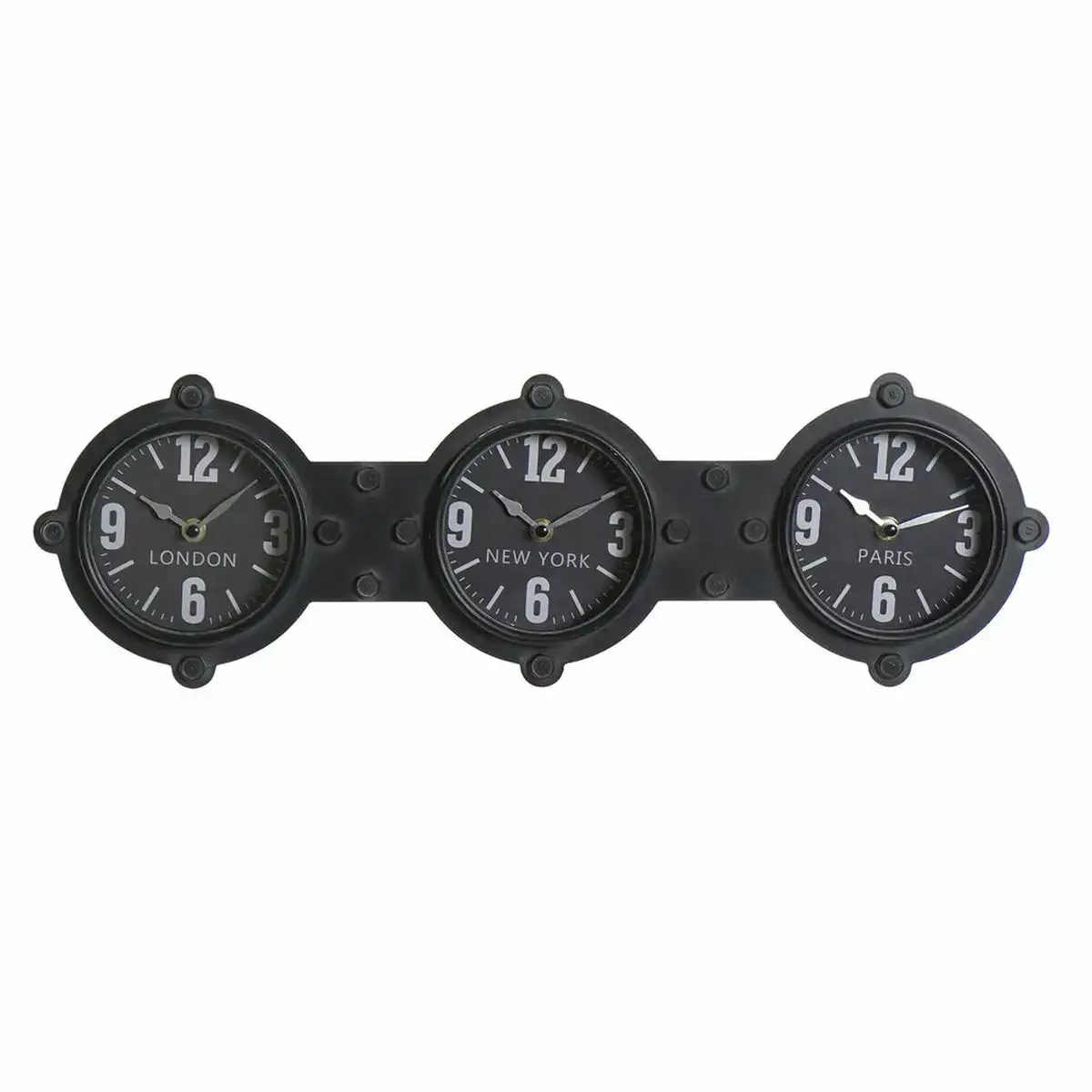 Horloge murale dkd home decor verre noir fer 58 x 6 5 x 18 cm _5864. Entrez dans l'Univers de DIAYTAR COTE D'IVOIRE - Où l'Innovation Rencontre la Tradition. Explorez notre sélection de produits modernes et traditionnels qui incarnent l'esprit dynamique du Côte d'Ivoire.