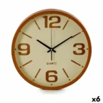 Horloge murale marron metal verre plastique 40 x 5 x 40 cm 6 unites _9466. DIAYTAR COTE D'IVOIRE - L'Art de Choisir, l'Art de Vivre. Parcourez notre boutique en ligne et choisissez parmi des produits de qualité qui ajoutent de l'élégance à votre quotidien.