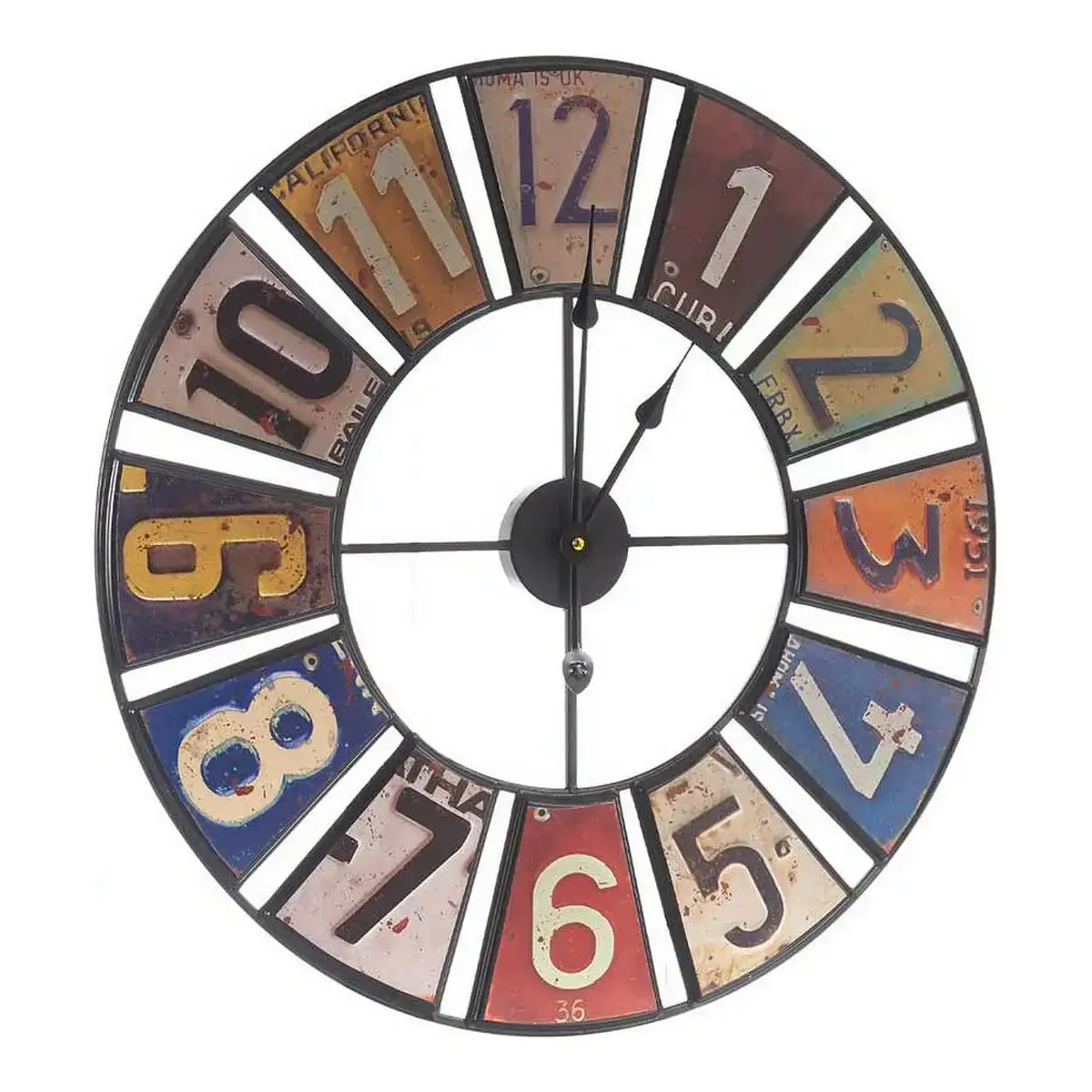 Horloge murale multicouleur retro metal 60 x 4 5 x 60 cm _6384. Entrez dans l'Univers de DIAYTAR COTE D'IVOIRE - Où l'Élégance Rencontre la Tradition. Explorez notre gamme variée et trouvez des articles qui ajoutent une touche de sophistication à votre vie.
