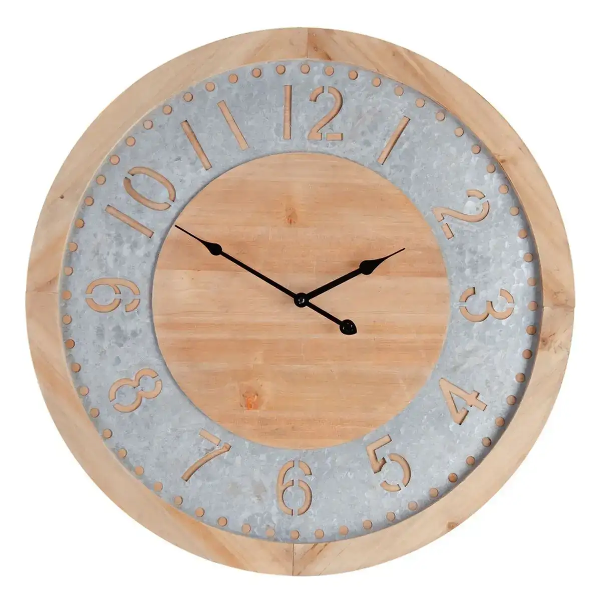Horloge murale naturel bois d epicea 60 x 4 5 x 60 cm_5860. DIAYTAR COTE D'IVOIRE - Votre Plateforme pour un Shopping Inspiré. Explorez nos offres variées et découvrez des articles qui stimulent votre créativité et embellissent votre vie.