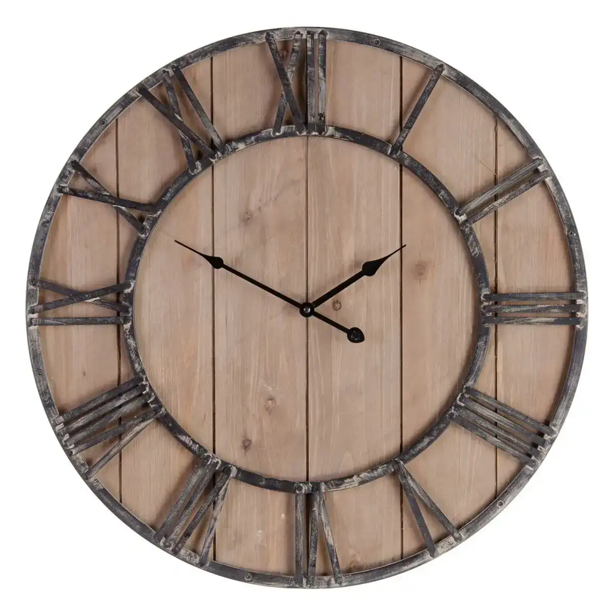 Horloge murale naturel noir 60 x 4 x 60 cm dmf_4924. DIAYTAR COTE D'IVOIRE - Votre Destinée Shopping Personnalisée. Plongez dans notre boutique en ligne et créez votre propre expérience de shopping en choisissant parmi nos produits variés.
