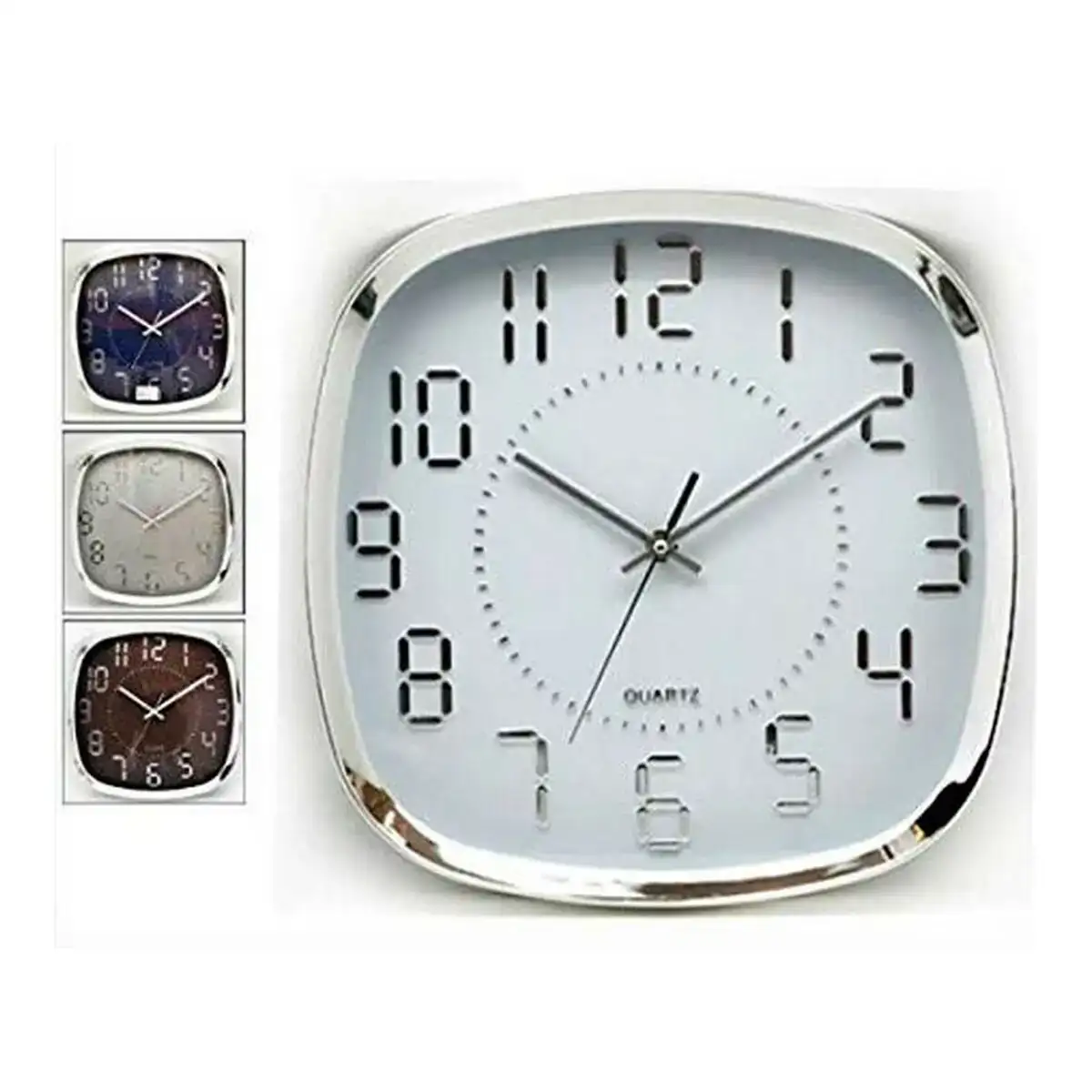 Horloge murale noir gris blanc plastique verre 31 x 4 5 x 31 cm_8015. DIAYTAR COTE D'IVOIRE - Où Chaque Détail Fait la Différence. Parcourez notre sélection soignée et choisissez des articles qui rehaussent votre quotidien, du fonctionnel à l'esthétique.