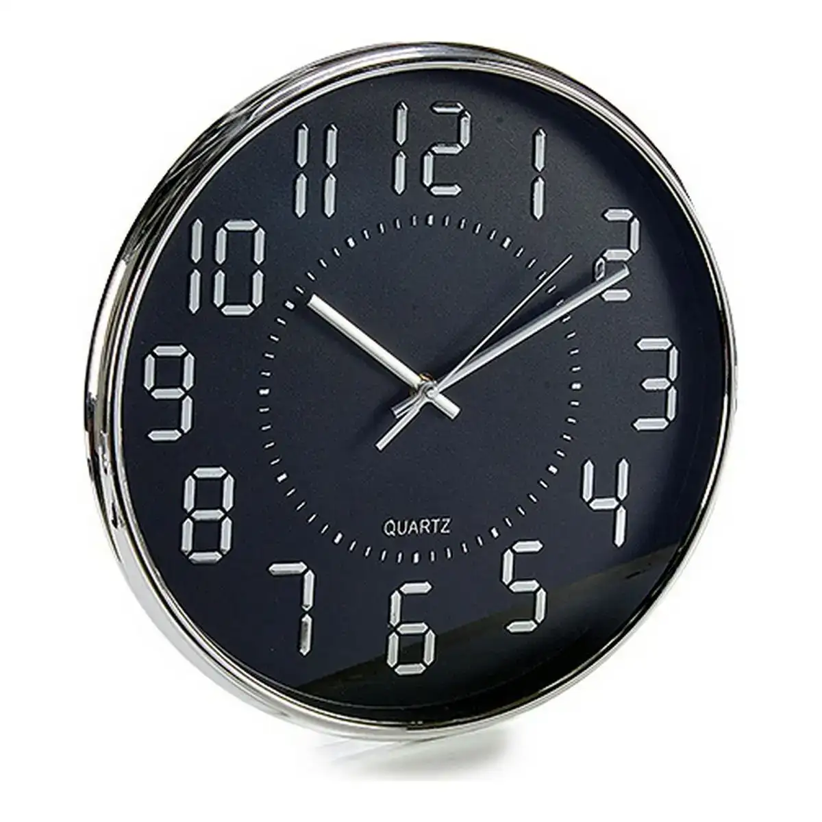 Horloge murale noir gris blanc plastique verre 33 x 4 x 33 cm_3729. DIAYTAR COTE D'IVOIRE - Votre Passage vers le Chic et l'Élégance. Naviguez à travers notre boutique en ligne pour trouver des produits qui ajoutent une touche sophistiquée à votre style.