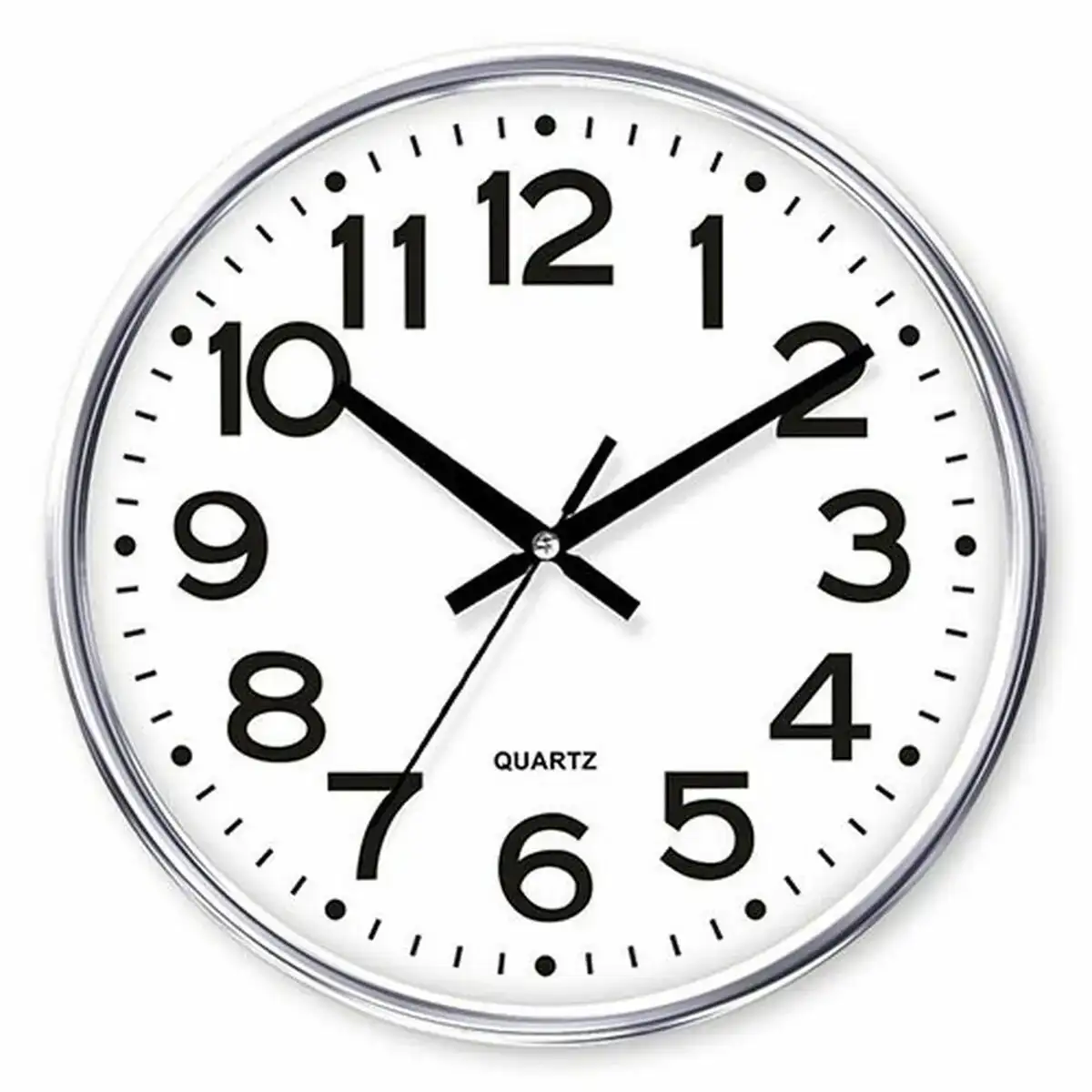 Horloge murale timemark argente 34 x 34 cm_2636. Bienvenue sur DIAYTAR COTE D'IVOIRE - Où Chaque Article a son Histoire. Découvrez notre sélection méticuleuse de produits qui racontent l'authenticité et la beauté du Côte d'Ivoire.