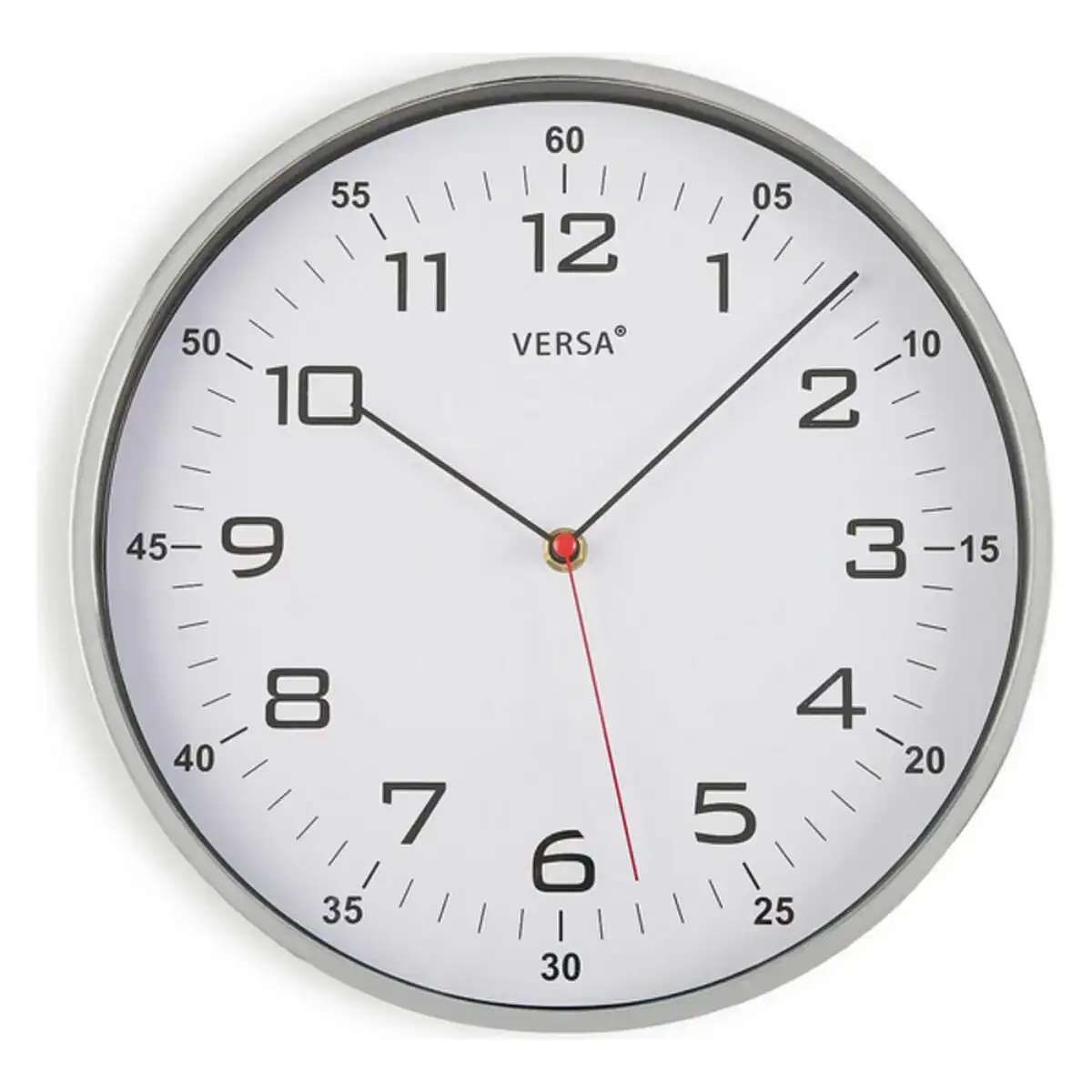 Horloge murale versa blanc quartz plastique 4 5 x 30 5 x 30 5 cm_1989. DIAYTAR COTE D'IVOIRE - L'Art de Vivre en Couleurs. Découvrez notre boutique en ligne et trouvez des produits qui ajoutent une palette vibrante à votre quotidien.