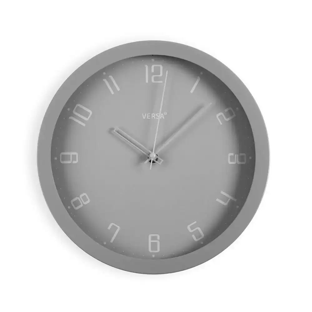Horloge murale versa gris polypropylene quartz 4 3 x 30 x 30 cm_5559. DIAYTAR COTE D'IVOIRE - Votre Source de Trésors Culturels. Naviguez à travers notre catalogue et trouvez des articles qui mettent en avant la richesse de la culture sénégalaise.