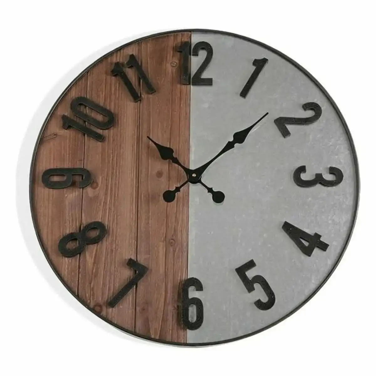 Horloge murale versa metal bois mdf bois mdf metal 5 x 60 x 60 cm_4504. Bienvenue chez DIAYTAR COTE D'IVOIRE - Où Chaque Objet a son Histoire. Découvrez notre sélection méticuleuse et choisissez des articles qui racontent l'âme du Côte d'Ivoire.