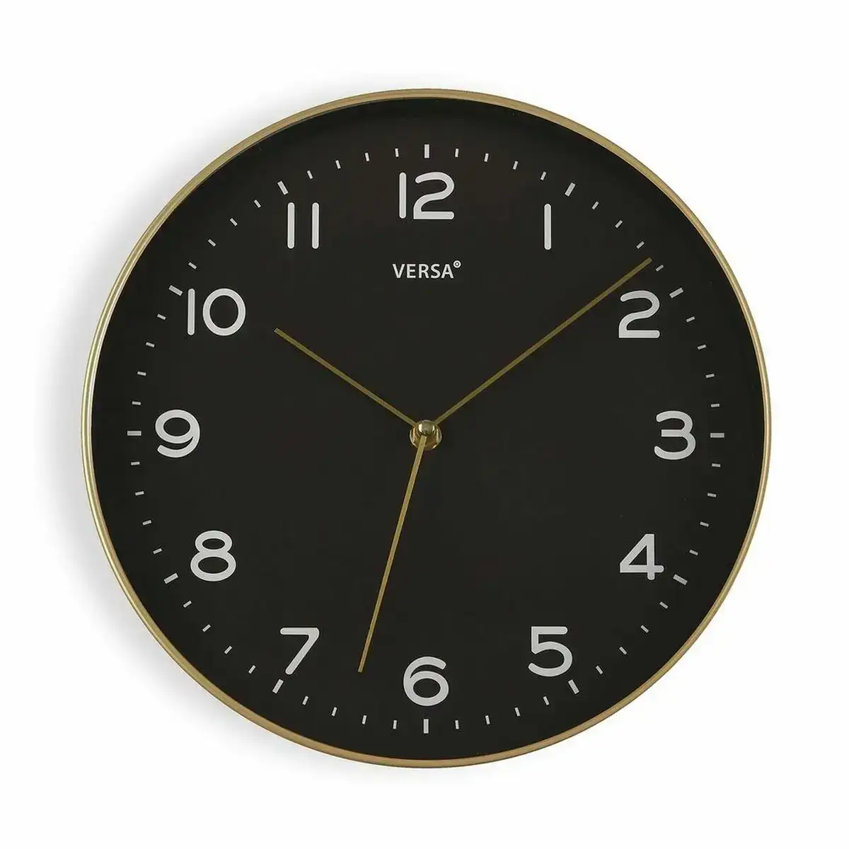 Horloge murale versa noir dore pu 30 5 x 4 3 x 30 5 cm _5173. DIAYTAR COTE D'IVOIRE - Votre Destination pour un Shopping Éclairé. Parcourez notre boutique en ligne pour découvrir des produits de qualité qui embelliront votre quotidien.
