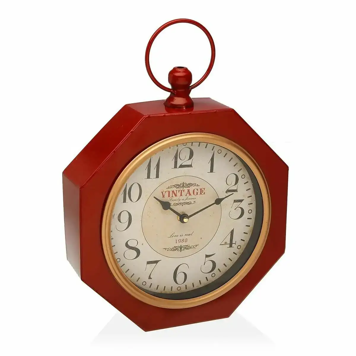 Horloge murale versa red metal 28 x 8 x 40 cm _4949. DIAYTAR COTE D'IVOIRE - Où l'Élégance Rencontre l'Authenticité. Naviguez à travers notre boutique en ligne et choisissez des produits qui incarnent le style et la tradition du Côte d'Ivoire.