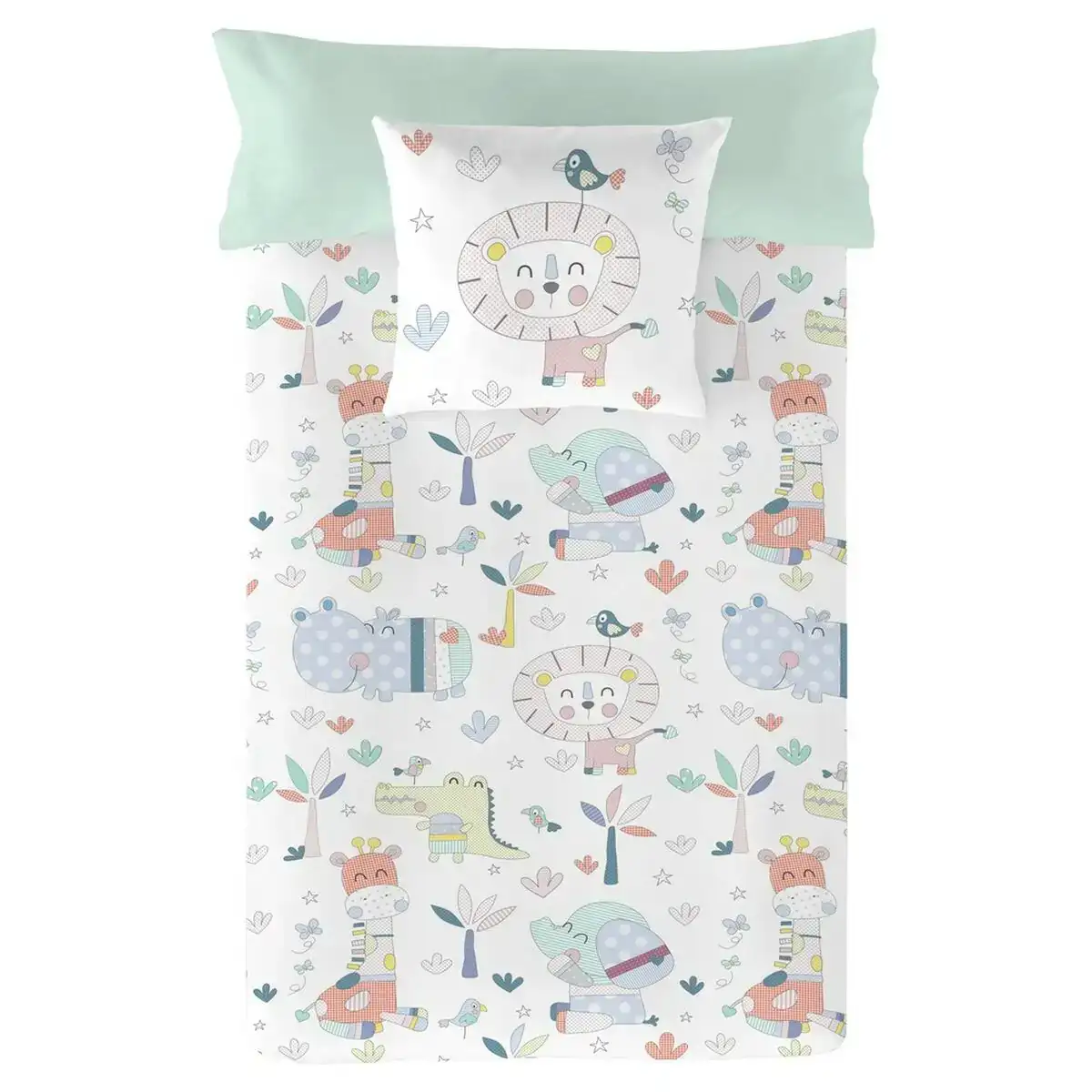 Housse de couette cool kids jungle lit 1 persone 150 x 220 cm _7637. DIAYTAR COTE D'IVOIRE - L'Art de Vivre le Shopping Inspiré. Parcourez notre catalogue et choisissez des produits qui reflètent votre passion pour la beauté et l'authenticité.