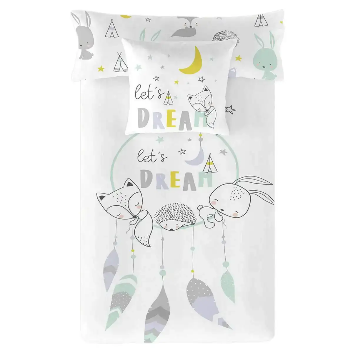 Housse de couette cool kids let s dream reversible 180 x 220 cm lit 1 persone _5346. DIAYTAR COTE D'IVOIRE - Votre Destination pour un Shopping Inégalé. Naviguez à travers notre sélection minutieuse pour trouver des produits qui répondent à tous vos besoins.