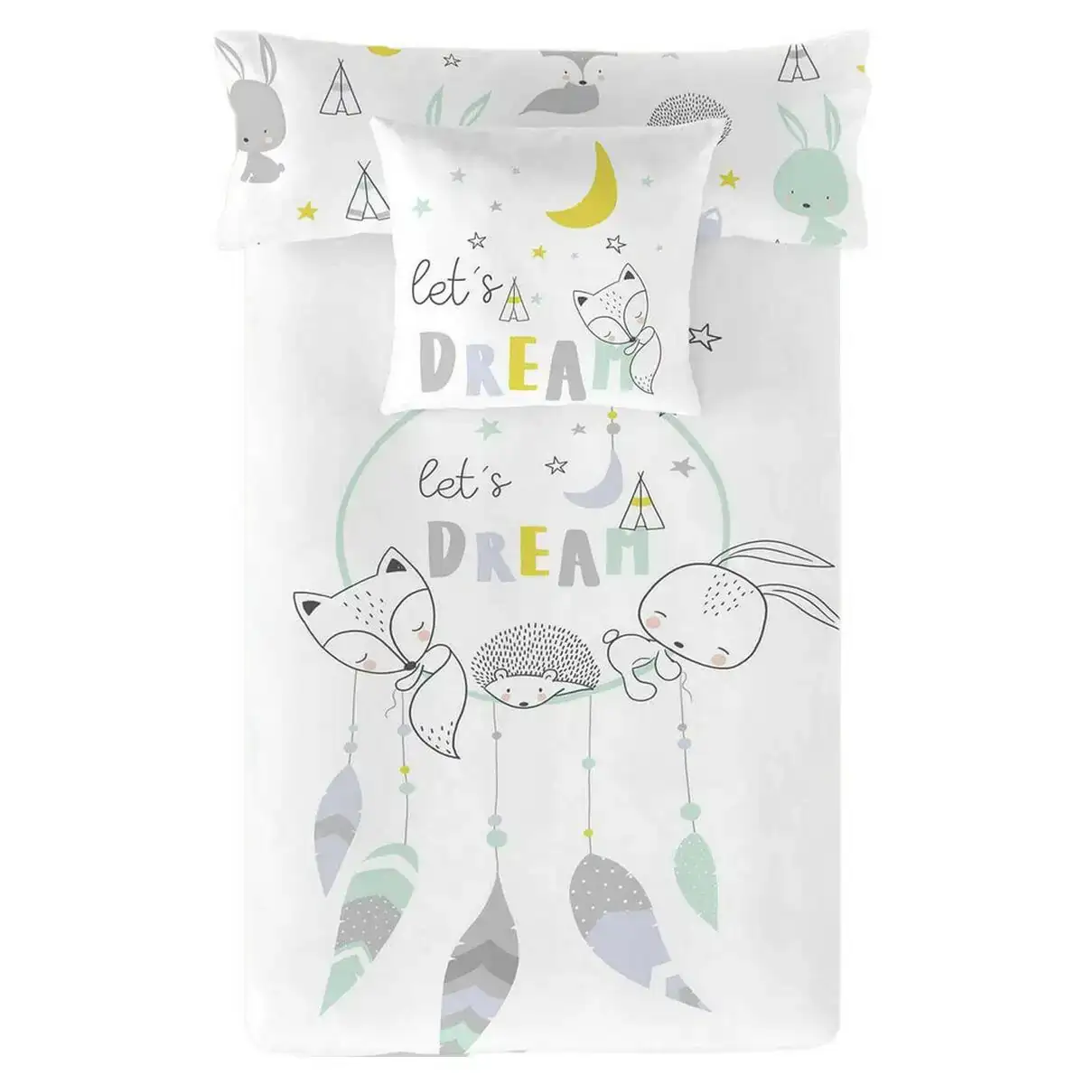 Housse de couette cool kids let s dream reversible lit 1 persone 150 x 220 cm _8633. DIAYTAR COTE D'IVOIRE - Où Choisir est une Célébration de l'Artisanat. Explorez notre boutique en ligne et choisissez des articles qui incarnent l'art et le savoir-faire du Côte d'Ivoire.