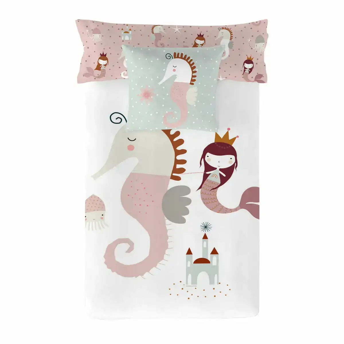 Housse de Couette Haciendo el Indio Seahorse Réversible Lit 1 persone (180 x 220 cm)