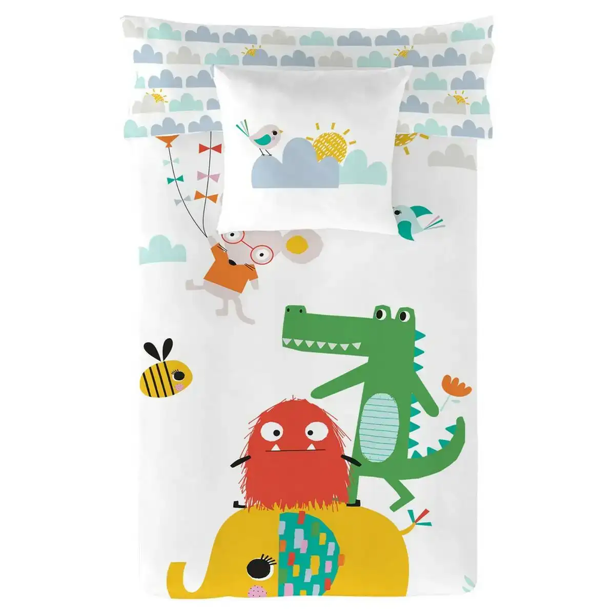 Housse de couette lemon ribbon tower reversible lit 1 persone 180 x 220 cm _2897. DIAYTAR COTE D'IVOIRE - L'Art de Vivre l'Élégance Accessible. Parcourez notre gamme variée et choisissez des produits qui ajoutent une touche de sophistication à votre style.