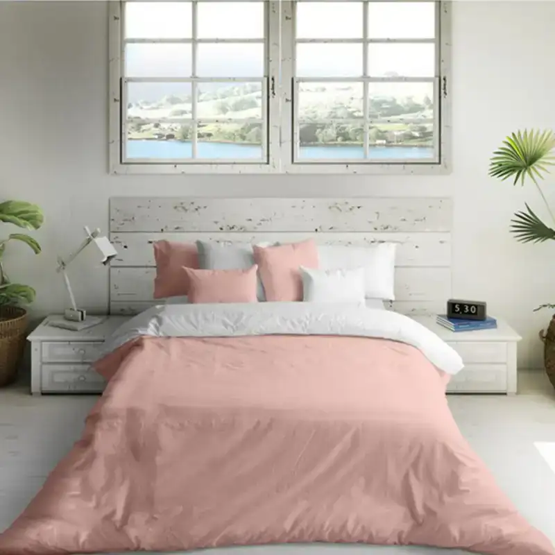 Housse de couette naturals blanc rose_4048. DIAYTAR COTE D'IVOIRE - Là où le Chic Rencontre la Tradition. Naviguez à travers notre catalogue et choisissez des produits qui équilibrent l'élégance intemporelle et l'innovation moderne.