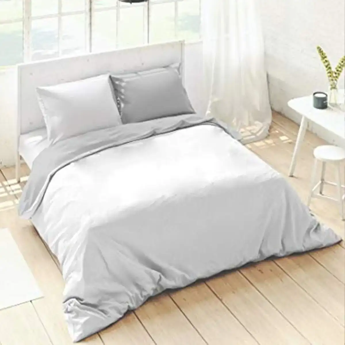 Housse de couette naturals funda nordica bicolor reversible gris blanc blanc gris lit 1 persone 150 x 270 cm _4944. DIAYTAR COTE D'IVOIRE - L'Art de Vivre le Shopping en Ligne. Découvrez notre plateforme intuitive et trouvez des produits qui vous inspirent et vous enchantent, à chaque clic.