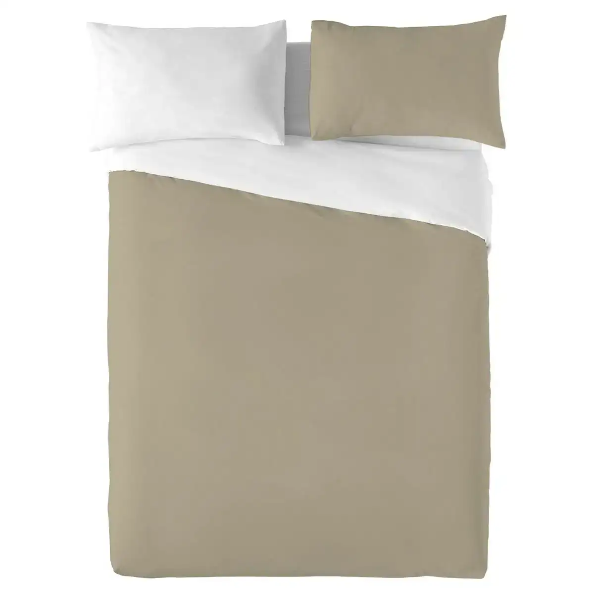Housse de couette naturals funda nordica bicolor reversible reversible beige blanc lit king size 280 x 270 cm _8960. DIAYTAR COTE D'IVOIRE - Là où Chaque Produit a son Histoire. Découvrez notre gamme de produits, chacun portant en lui le récit de l'artisanat et de la passion, pour vous offrir une expérience de shopping authentique.