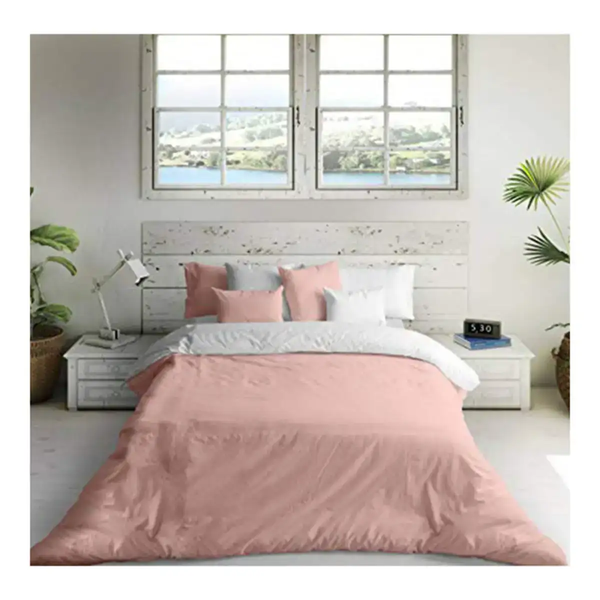 Housse de couette naturals funda nordica bicolor reversible rose blanc rose blanc lit 1 persone 180 x 270 cm _5833. DIAYTAR COTE D'IVOIRE - L'Odyssée du Shopping à Votre Portée. Parcourez notre boutique en ligne et partez à la découverte d'articles qui rendront chaque jour spécial.