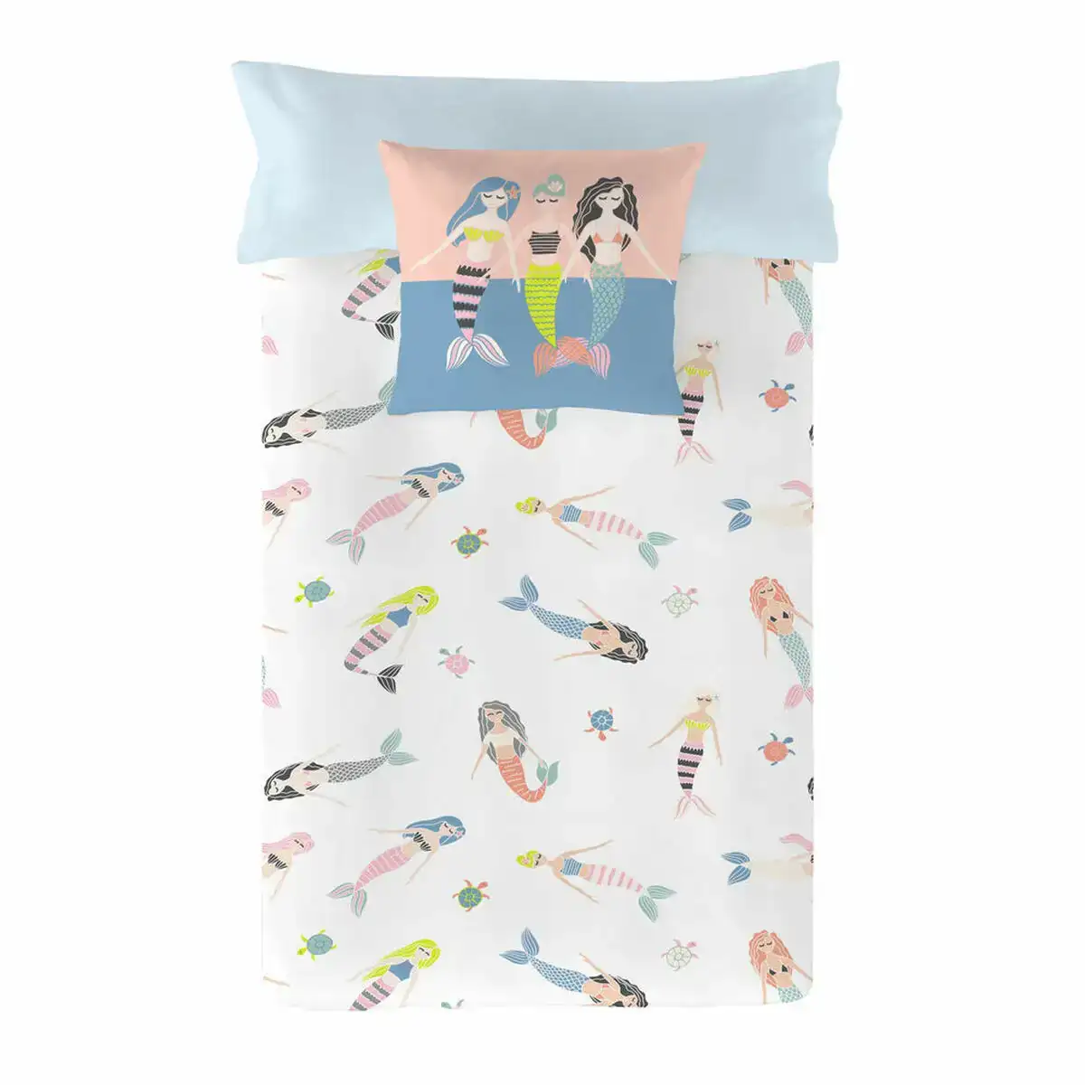 Housse de couette naturals mermaids lit 1 persone 150 x 220 cm _6245. DIAYTAR COTE D'IVOIRE - Là où Chaque Produit a son Histoire. Découvrez notre gamme de produits, chacun portant en lui le récit de l'artisanat et de la passion, pour vous offrir une expérience de shopping authentique.