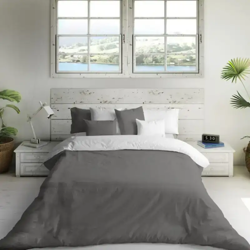 Housse de couette naturals two colors blanc gris_3550. DIAYTAR COTE D'IVOIRE - Où l'Élégance Rencontré l'Accessibilité. Parcourez notre catalogue et trouvez des produits qui apportent une touche de sophistication à votre vie quotidienne sans compromettre votre budget.