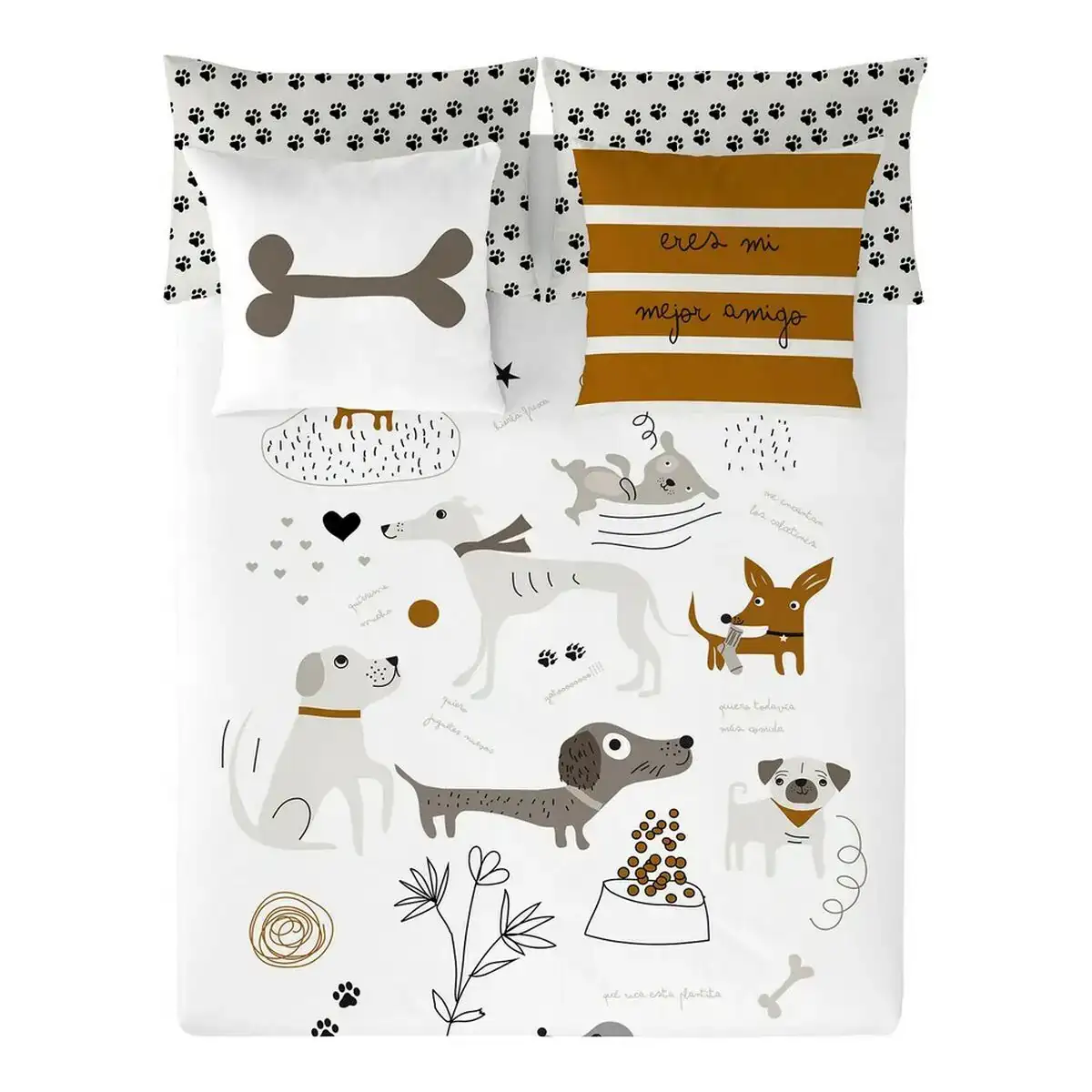 Housse de couette panzup dogs lit king size 260 x 220 cm _8806. DIAYTAR COTE D'IVOIRE - Là où le Shopping Devient une Expérience. Naviguez à travers notre catalogue diversifié et découvrez des produits qui ajoutent de la couleur et de la passion à votre vie.
