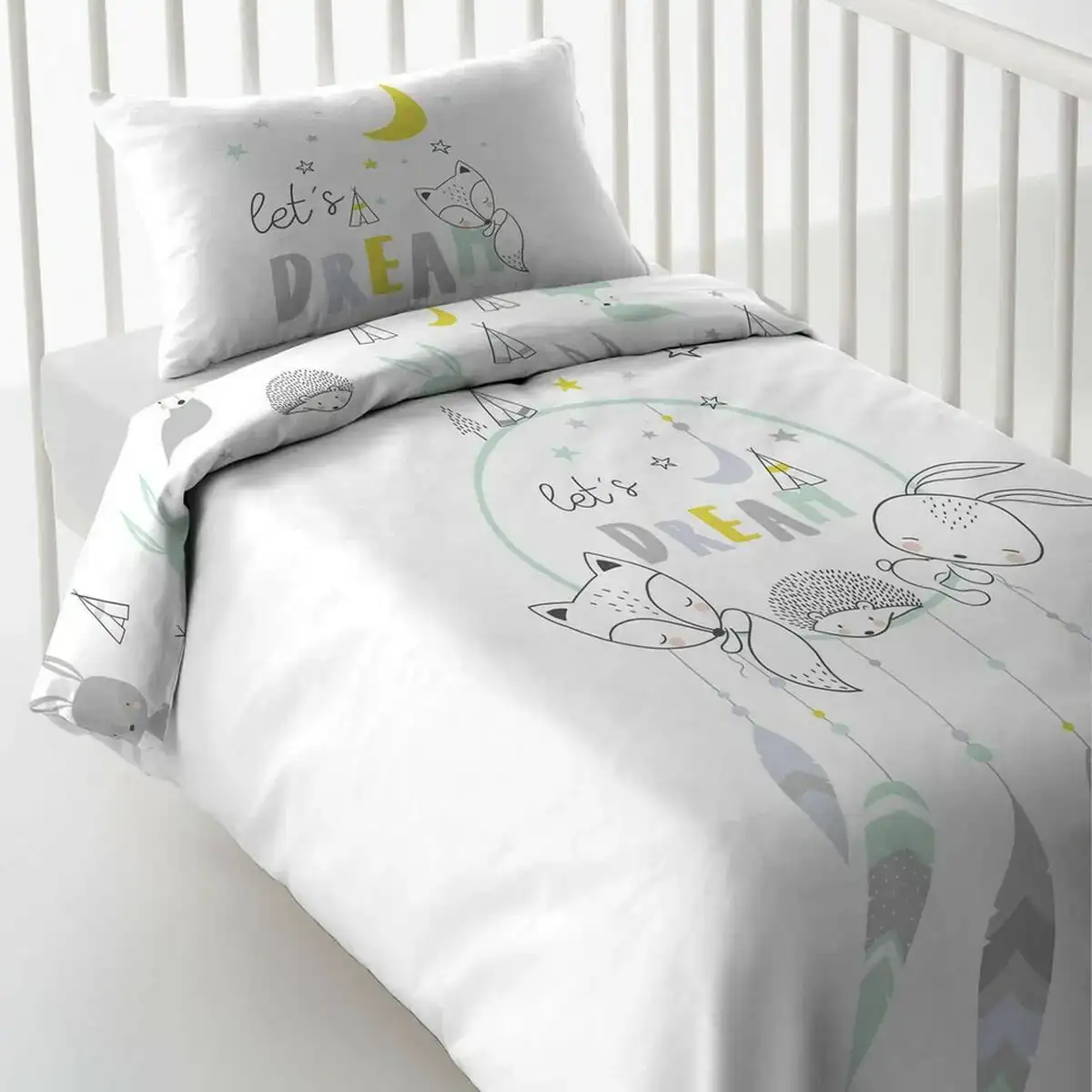 Housse de couette pour berceau cool kids let s dream reversible 100 x 120 20 cm berceau de 60_1883. DIAYTAR COTE D'IVOIRE - L'Univers de l'Élégance Accessible. Plongez dans notre catalogue et choisissez des produits qui allient sophistication et accessibilité pour un shopping exquis.