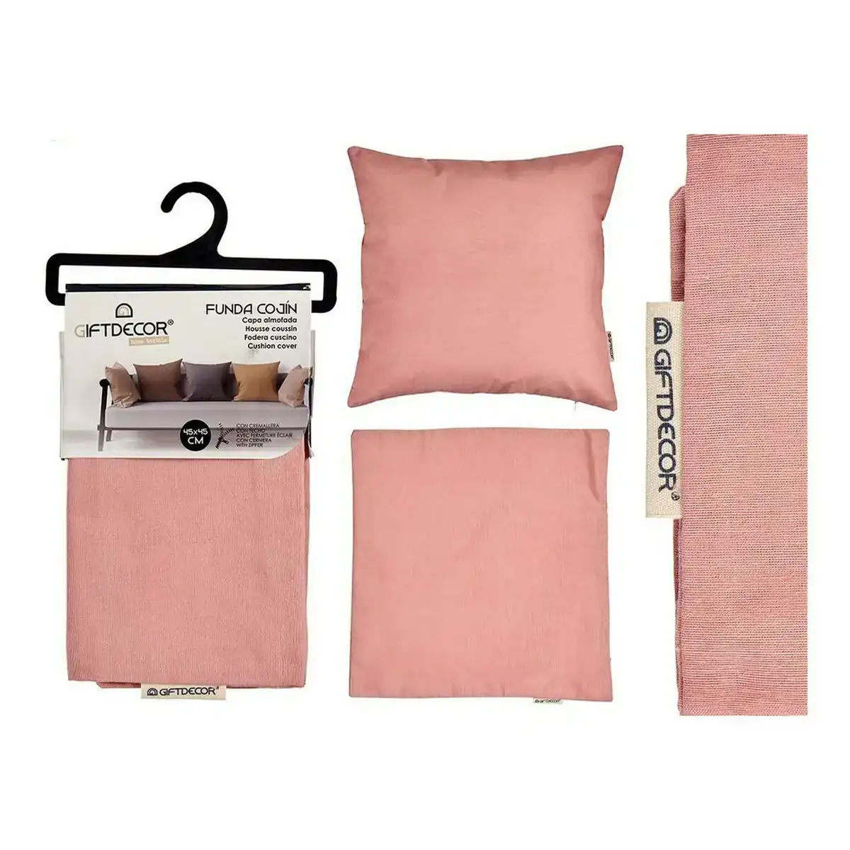 Housse de coussin rose 45 x 0 5 x 45 cm 60 x 0 5 x 60 cm_1466. DIAYTAR COTE D'IVOIRE - Où Choisir est un Plaisir Responsable. Explorez notre boutique en ligne et adoptez des produits qui reflètent notre engagement envers la durabilité.