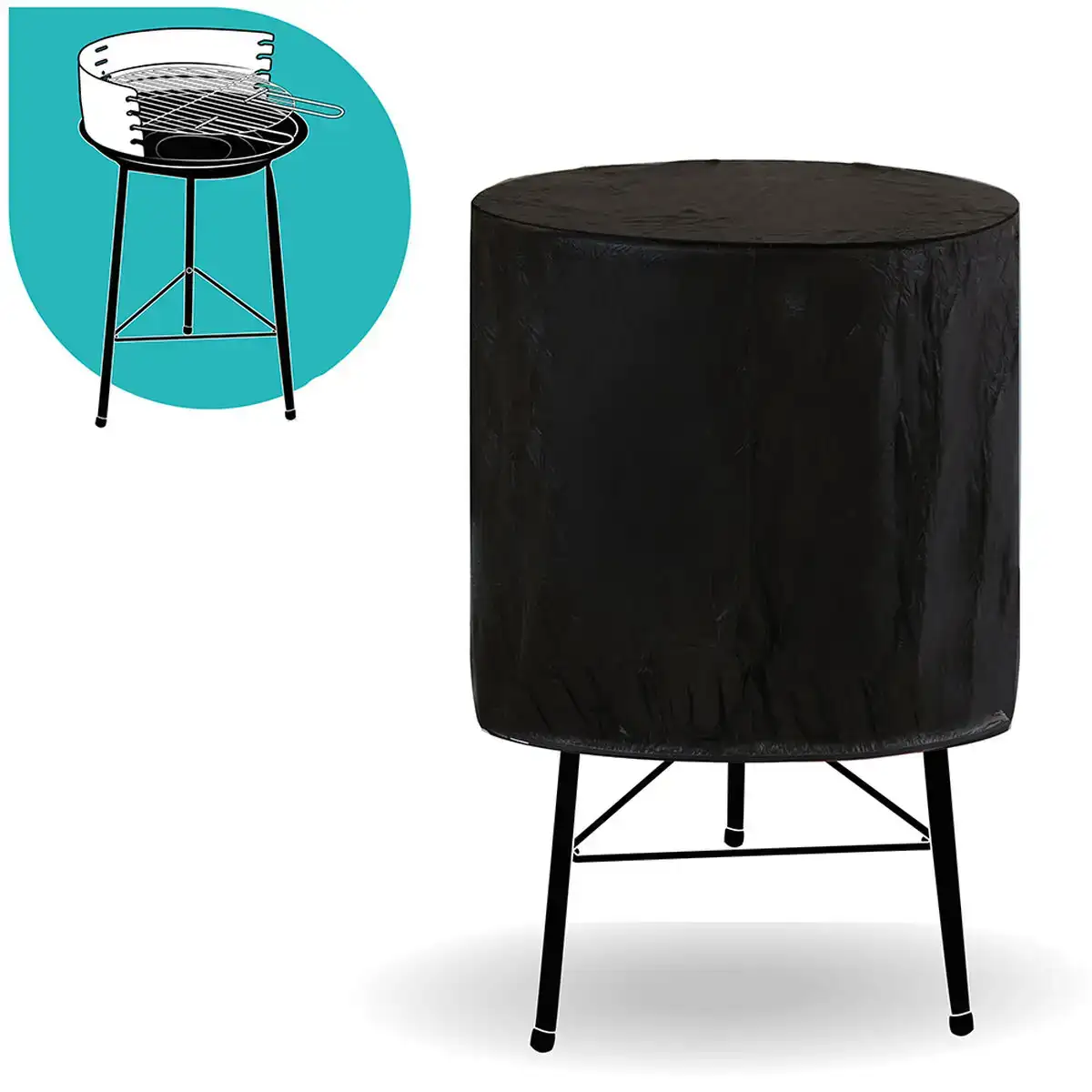 Housse de protection pour barbecue noir pvc 71 x 71 x 56 cm_2964. DIAYTAR COTE D'IVOIRE - L'Art de Vivre en Couleurs. Découvrez notre boutique en ligne et trouvez des produits qui ajoutent une palette vibrante à votre quotidien.