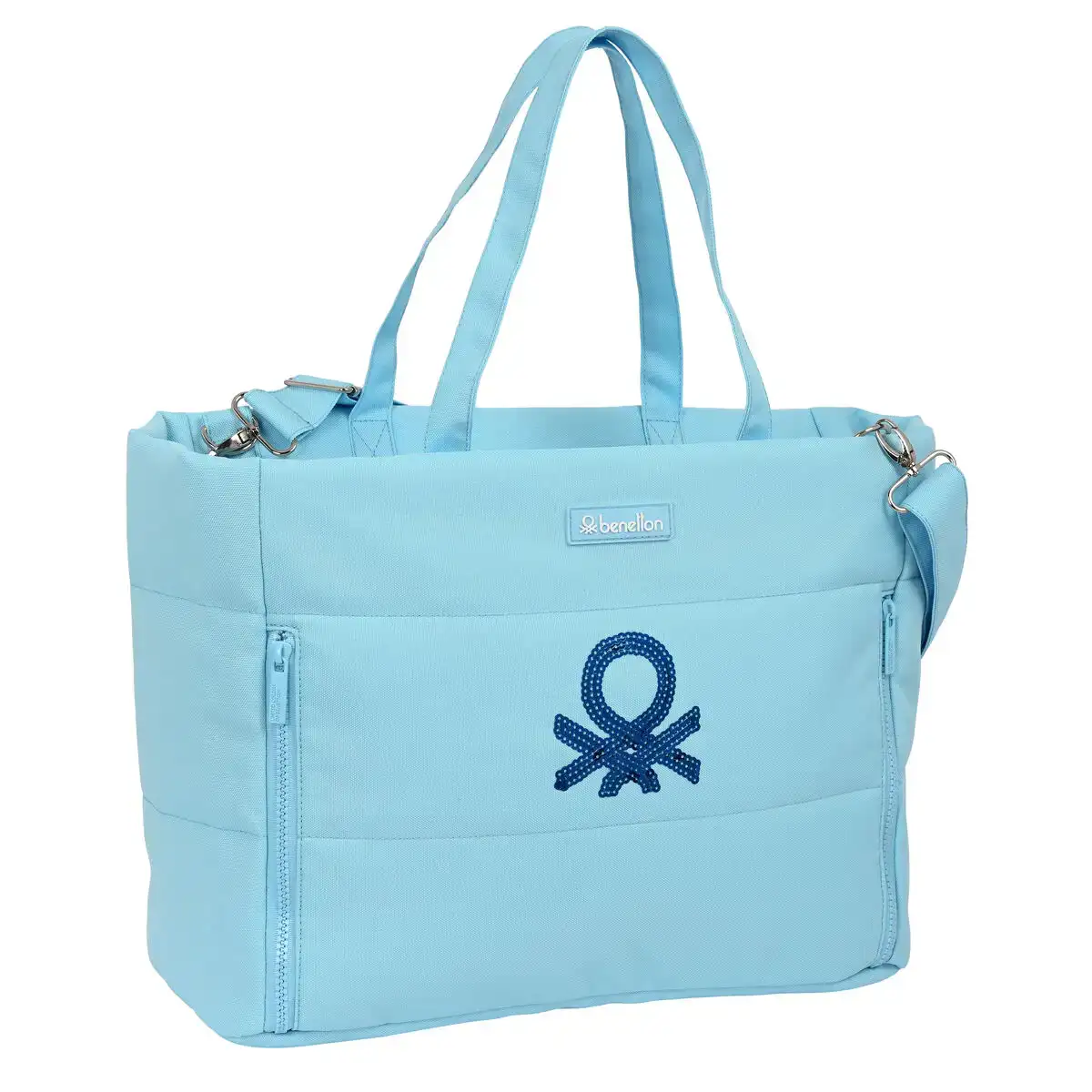 Housse pour ordinateur portable benetton sequins bleu clair 54 x 31 x 17 cm _2042. DIAYTAR COTE D'IVOIRE - L'Art de Vivre le Shopping Inspiré. Parcourez notre catalogue et choisissez des produits qui reflètent votre passion pour la beauté et l'authenticité.