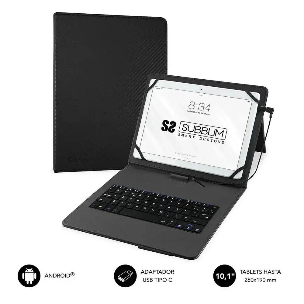 Housse pour tablette et clavier subblim subkt1usb001 noir 10 1 _1906. DIAYTAR COTE D'IVOIRE - Où Chaque Achat Raconte une Histoire. Parcourez notre boutique en ligne pour trouver des articles qui évoquent le savoir-faire et la tradition du Côte d'Ivoire.